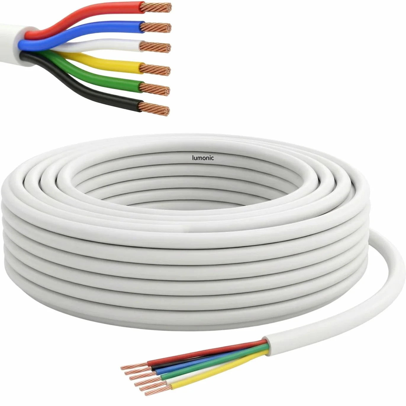 Lumonic 6x0,34mm² RGBW CCT LED Kabel sterujacy 10m LiYY Przewód zasilajacy