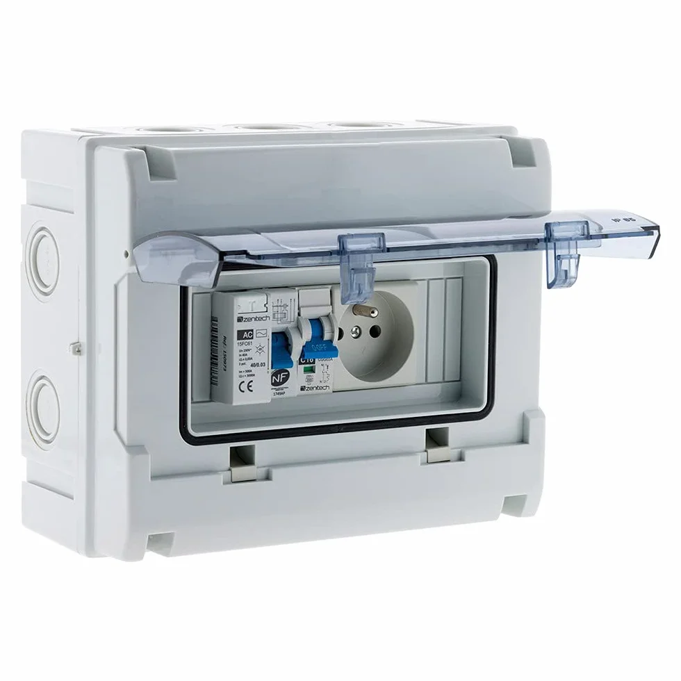 Zenitech 150217 walizka elektroniczna, wodoszczelna, IP65, 8 modułów, biała
