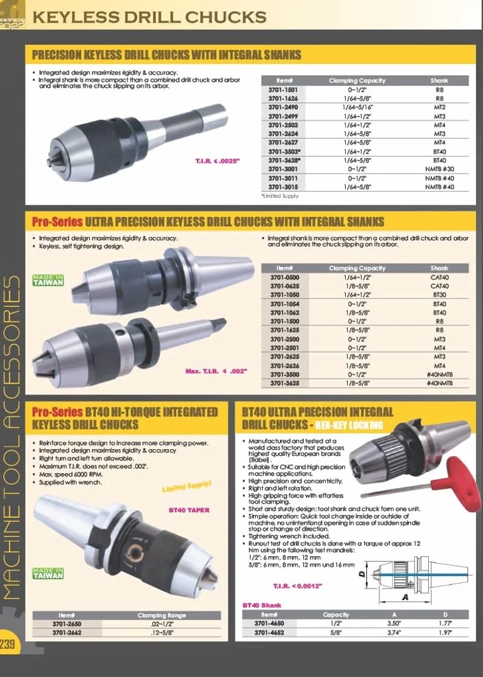 HHIP 3070-0042 zapasowy klucz uchwytu wiertarskiego, pasuje do uchwytu 1/4", pitot 0,233 cala