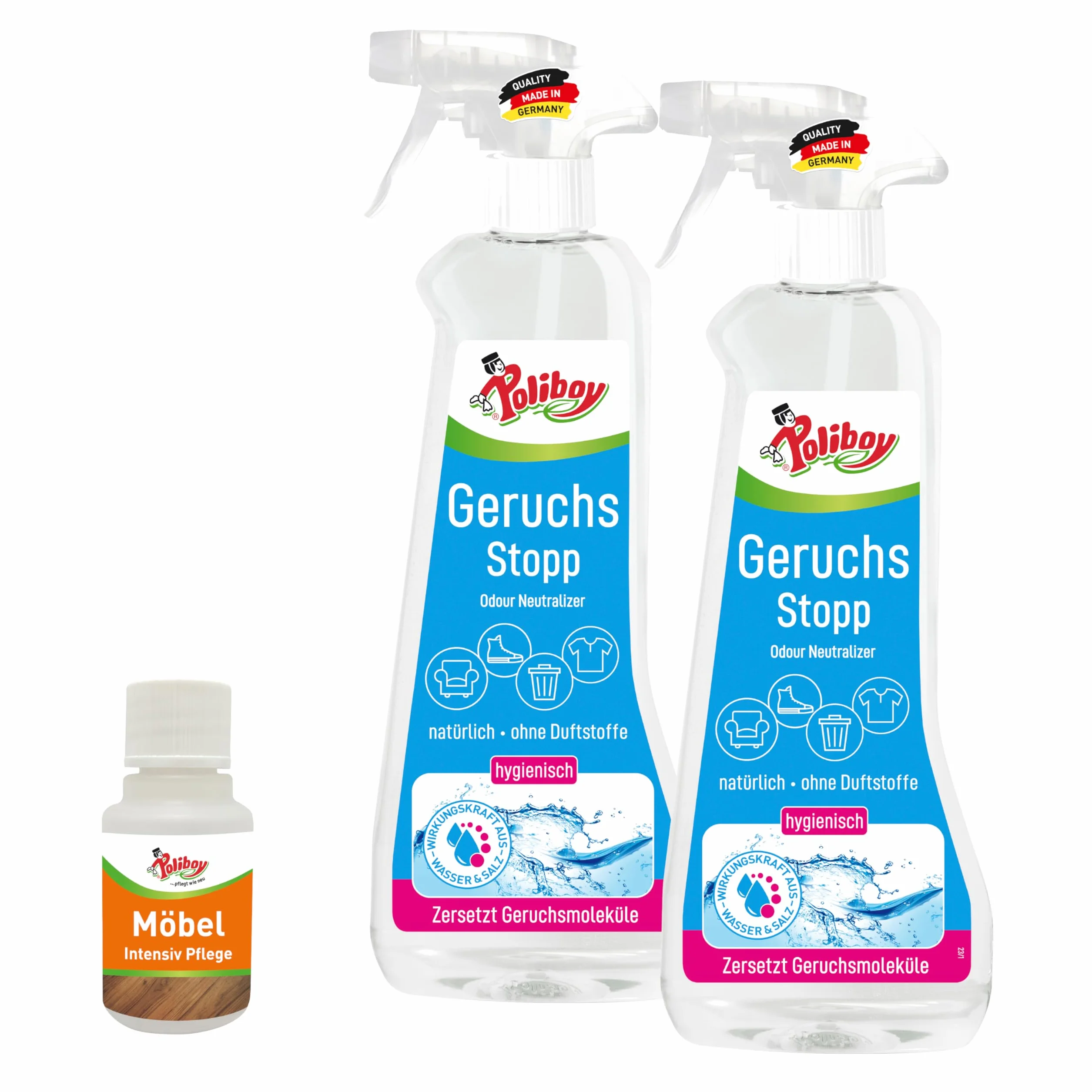 Poliboy – zatrzymywanie zapachów – 2 x 500 ml