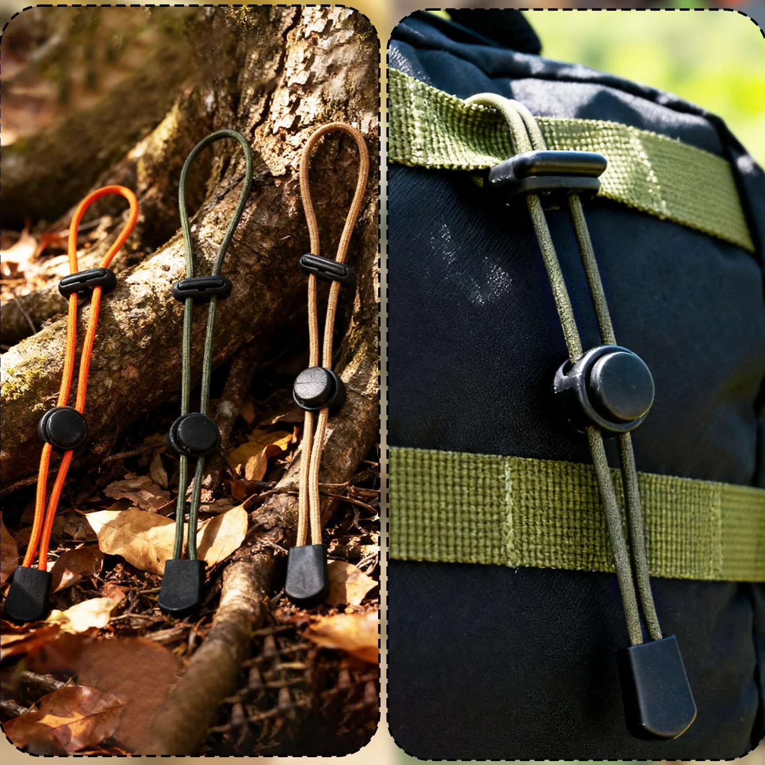 6 Szt. Uchwytów na Kije Trekkingowe, Trzy Kolory Przenośny Plecak na Kije Trekkingowe Elastyczne Paski do Kijów Trekkingowych Kijów Trekkingowych Sportów Górskich i Outdoorowych