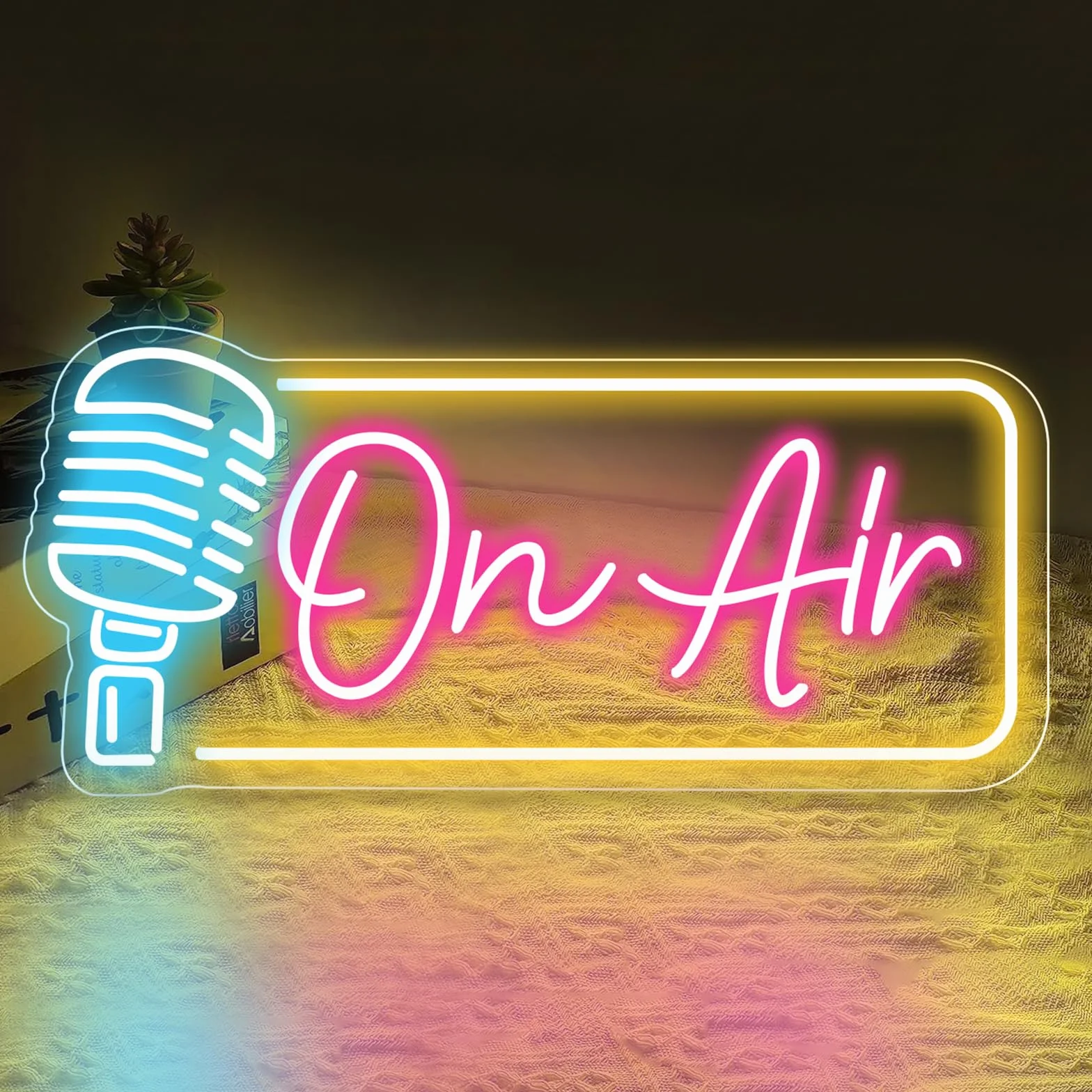 ON AIR neonowy znak na powietrzu LED lampki nocne zasilane przez USB, dekoracyjne znaki do pokoju, baru, pubu, sklepu, klubu, nagrywania, graczy, jaskini, domu, na imprezę, dekoracja ścienna