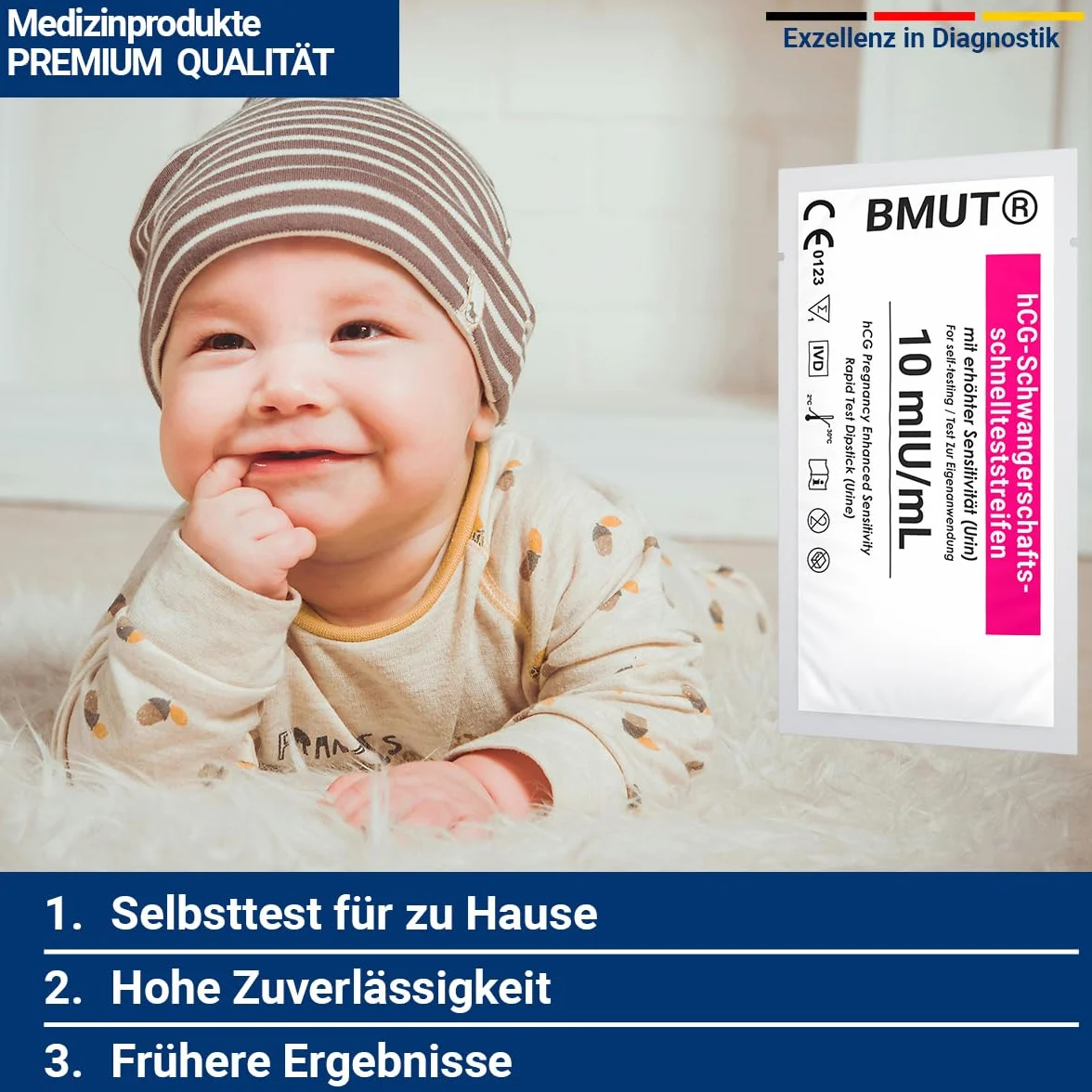 Test ciążowy 10 mIU/ml czuły wczesny wykrywanie hCG zestaw 10 pasków