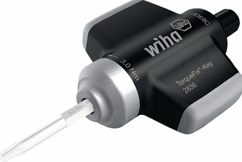 Wiha Precyzyjny wkrętak dynamometryczny z uchwytem na klucz TorqueFix Key ogranicznik momentu obrotowego (38616) 0,5 Nm, 4 mm do wkręcania,sygnał kliknięcia po osiągnięciu wartości momentu obrotowego