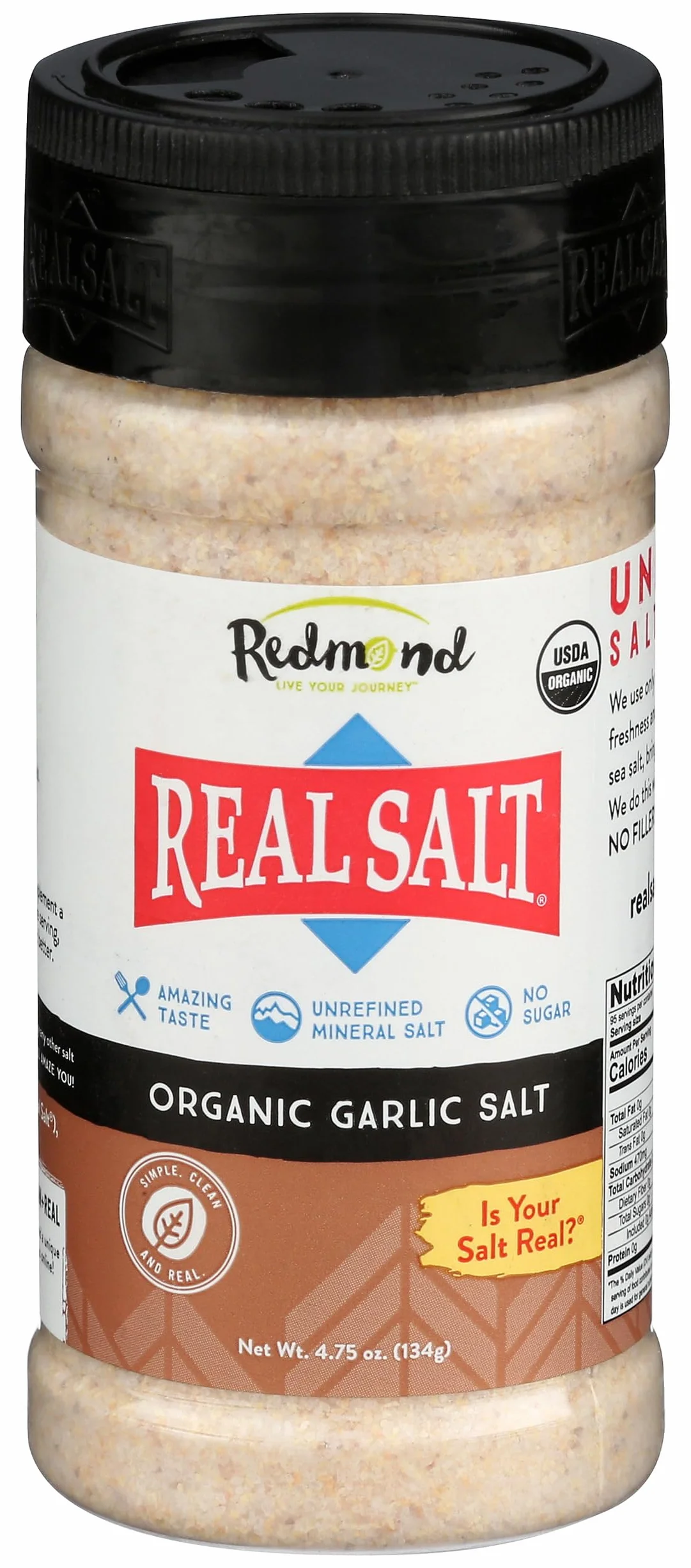 REDMOND Organic Garlic Salt 135g