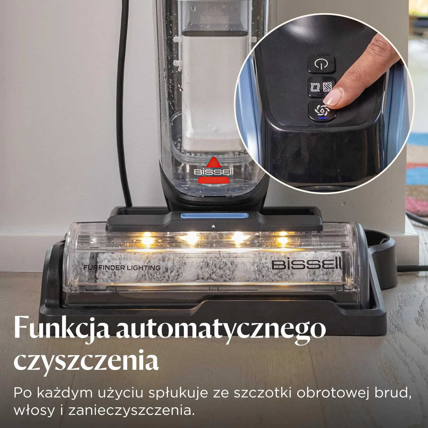 BISSELL CrossWave EdgeFind, odkurzacz do pracy na mokro i sucho, skuteczne czyszczenie po zwierzętach, odkurzacz do pracy na mokro z technologią ZeroGap, odkurzacz myjący, do wielu powierzchni, 4159N