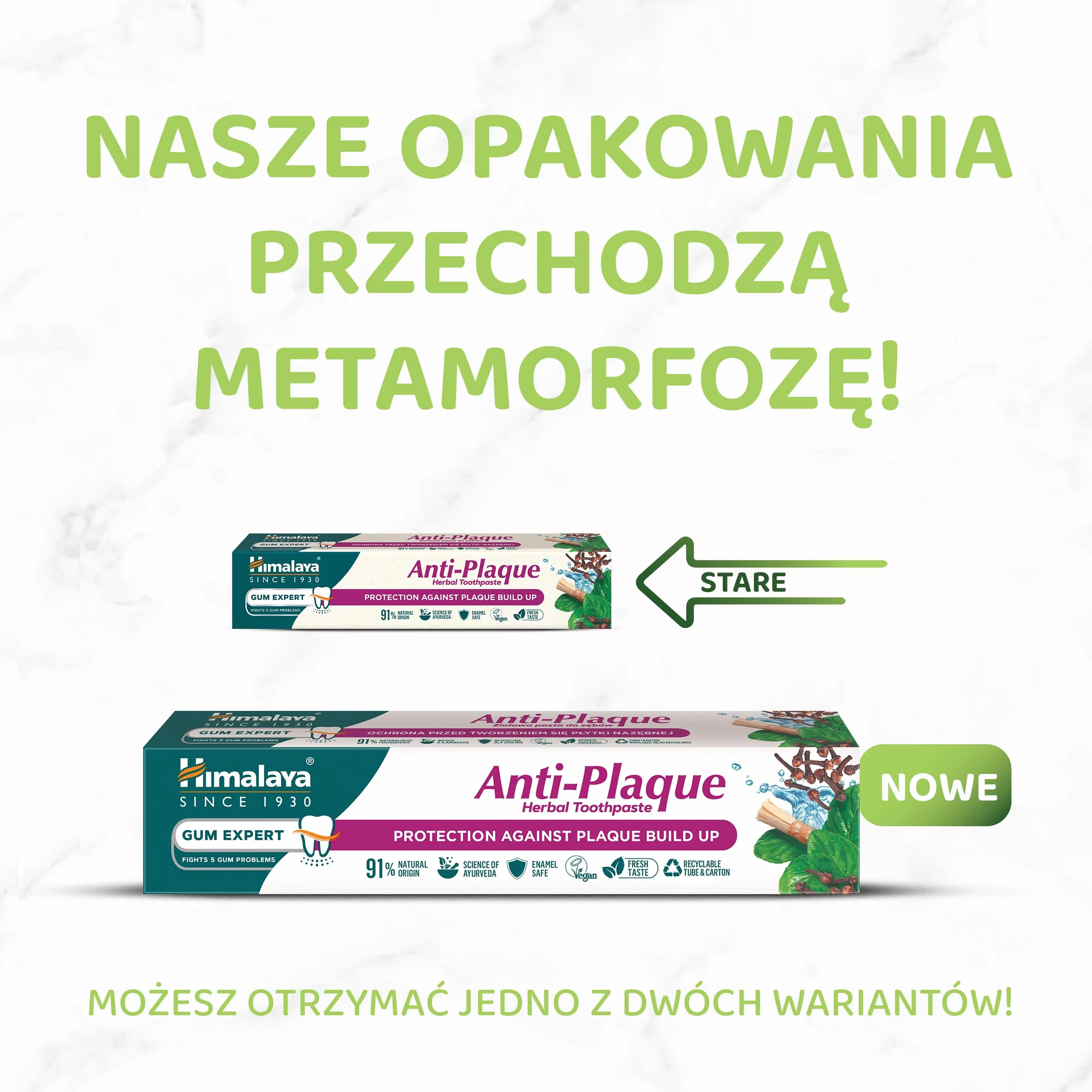 Himalaya Anti-Plaque Ziołowa Pasta do Zębów 75 ml | Skład Naturalnego Pochodzenia | Ochrona przed Płytką Nazębną | Wegańska Formuła bez Fluoru| Bezpieczna dla Szkliwa | Świeży Oddech