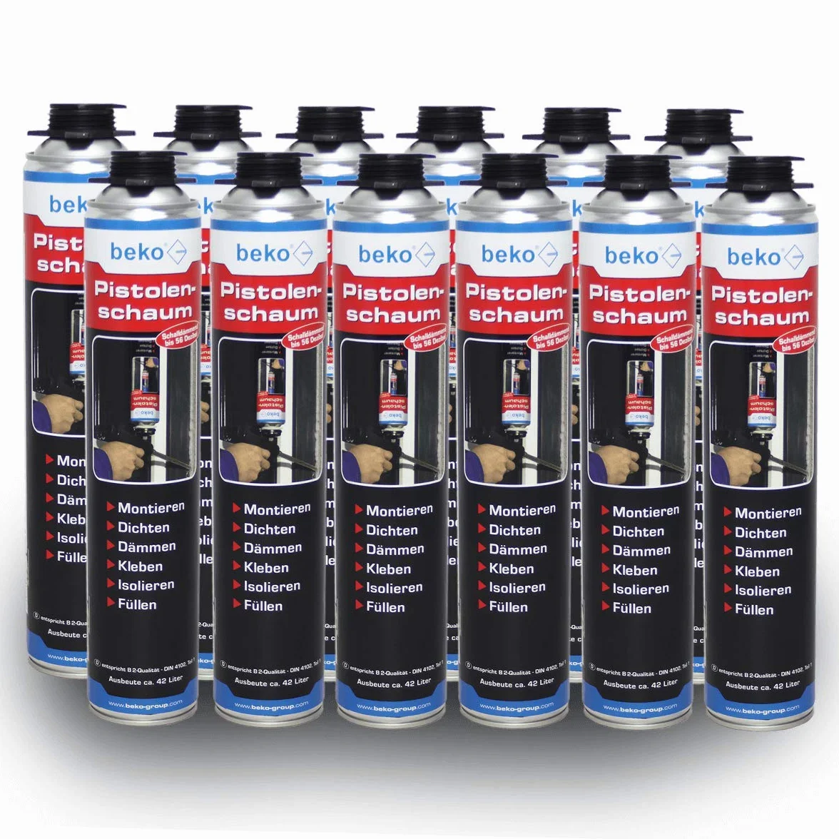 12 x beko pianka poliuretanowa do pistoletów 750 ml