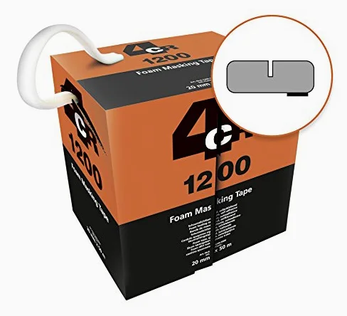Taśma piankowa I Foam Masking Tape I rolka 20 mm x 50 m firmy 4CR I akcesoria do lakierowania