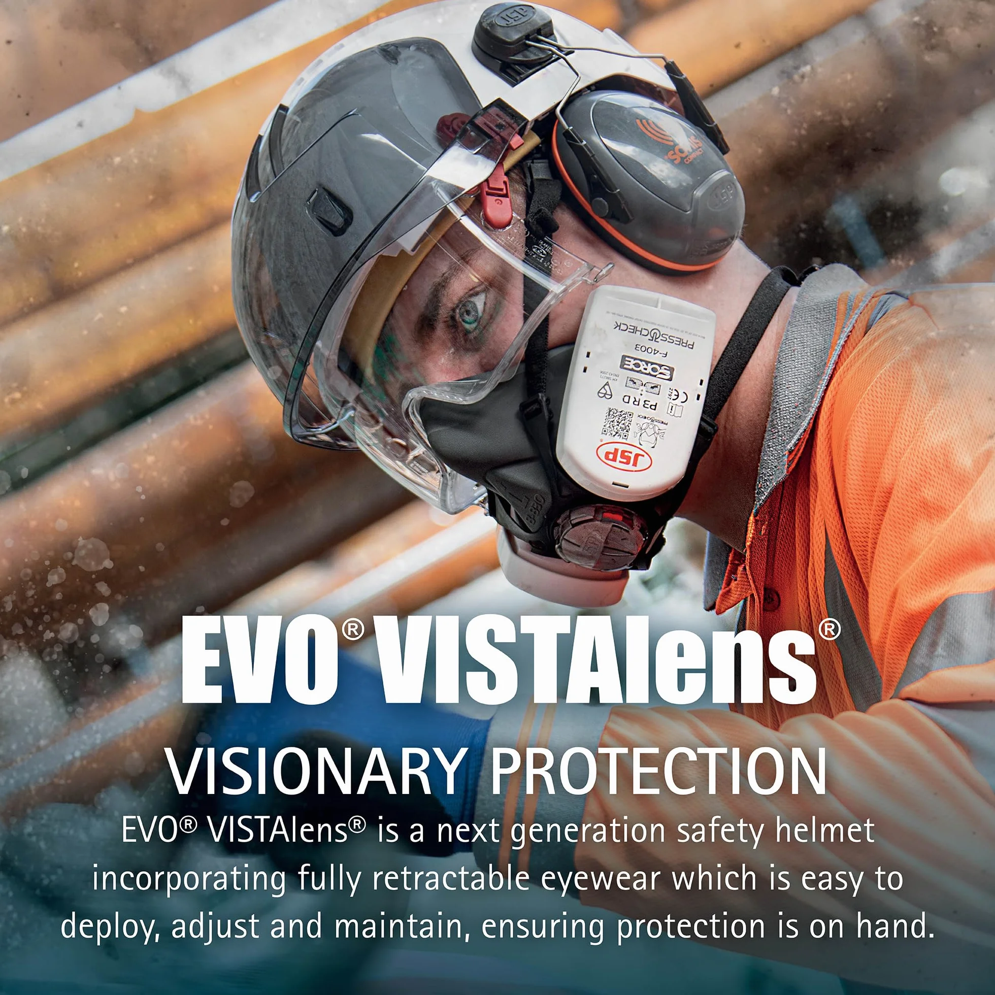 Jsp Evo Vistalens AMB170-005-F00 Kask Ochronny, Biały