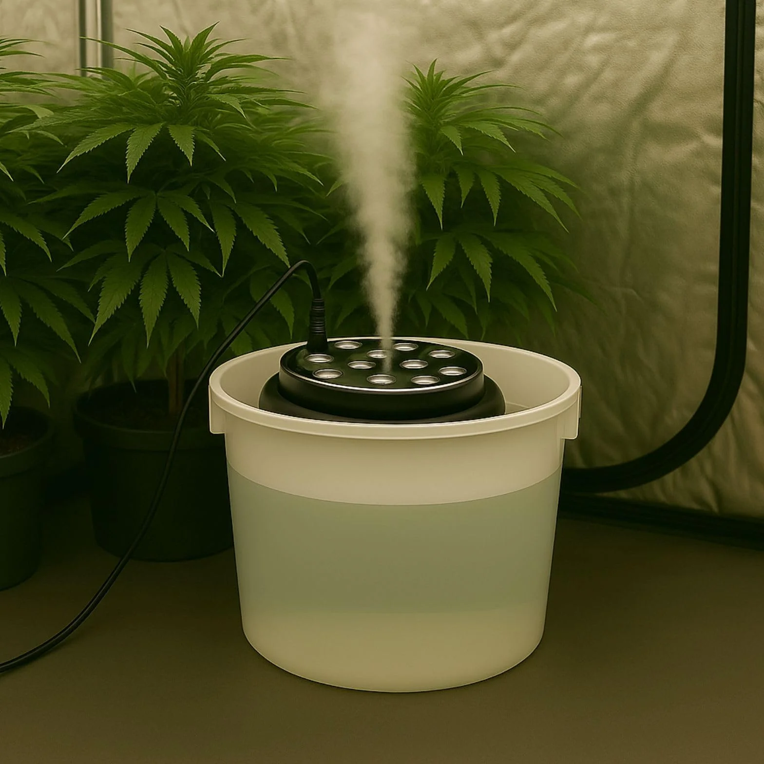 Weedness Nebulizator Ultrasoniczny Nawilżacz Powietrza Maszyna Mgiełkowa 1200 ml/h 3 Membrany - Nawilżacz Uprawy Mieszkanie Parownik