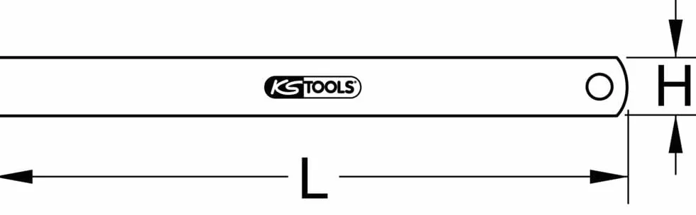 KS Tools 300.0110 Pólelastyczny przymiar stalowy, 300mm