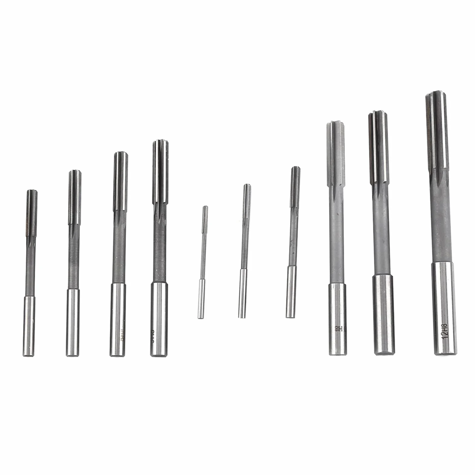10 stücke Maschinenreibahle HSS Zylinderschaft Chucking Reibahlen Fräser Werkzeug-set, 3/4/5/6/7/8/9/10/11/12mm