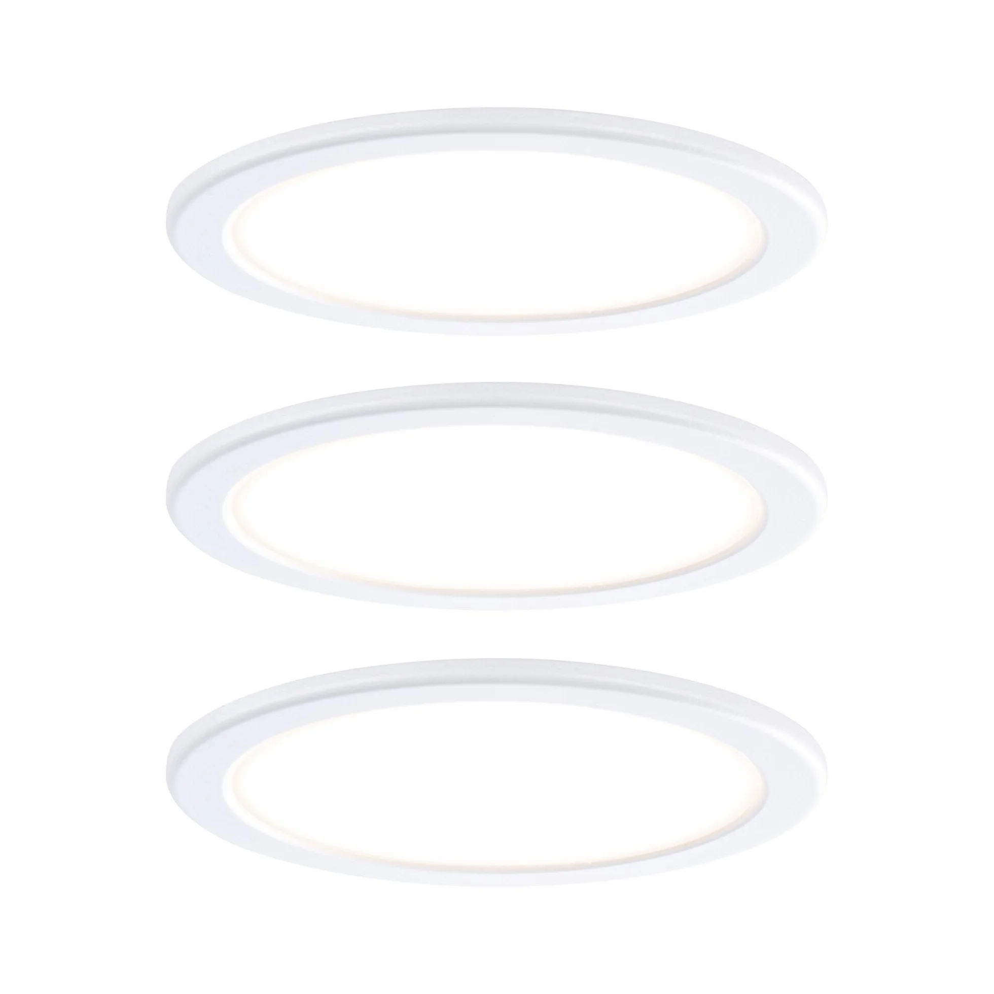 Paulmann 99989 komplet opraw meblowych LED Pukk okrągłych w kompl. 3x3,5 W oprawa do szafy biała tworzywo sztuczne 2700 K
