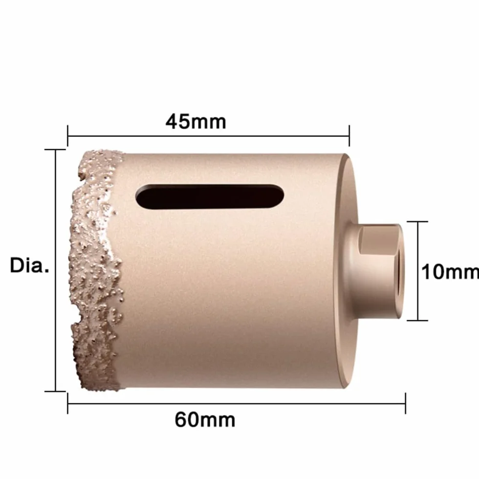 Wiertło diamentowe, diamentowe otwornice rdzeń M14 lutowane próżniowo 20-60 mm do płytek ceramicznych marmur granitowy (25 mm)