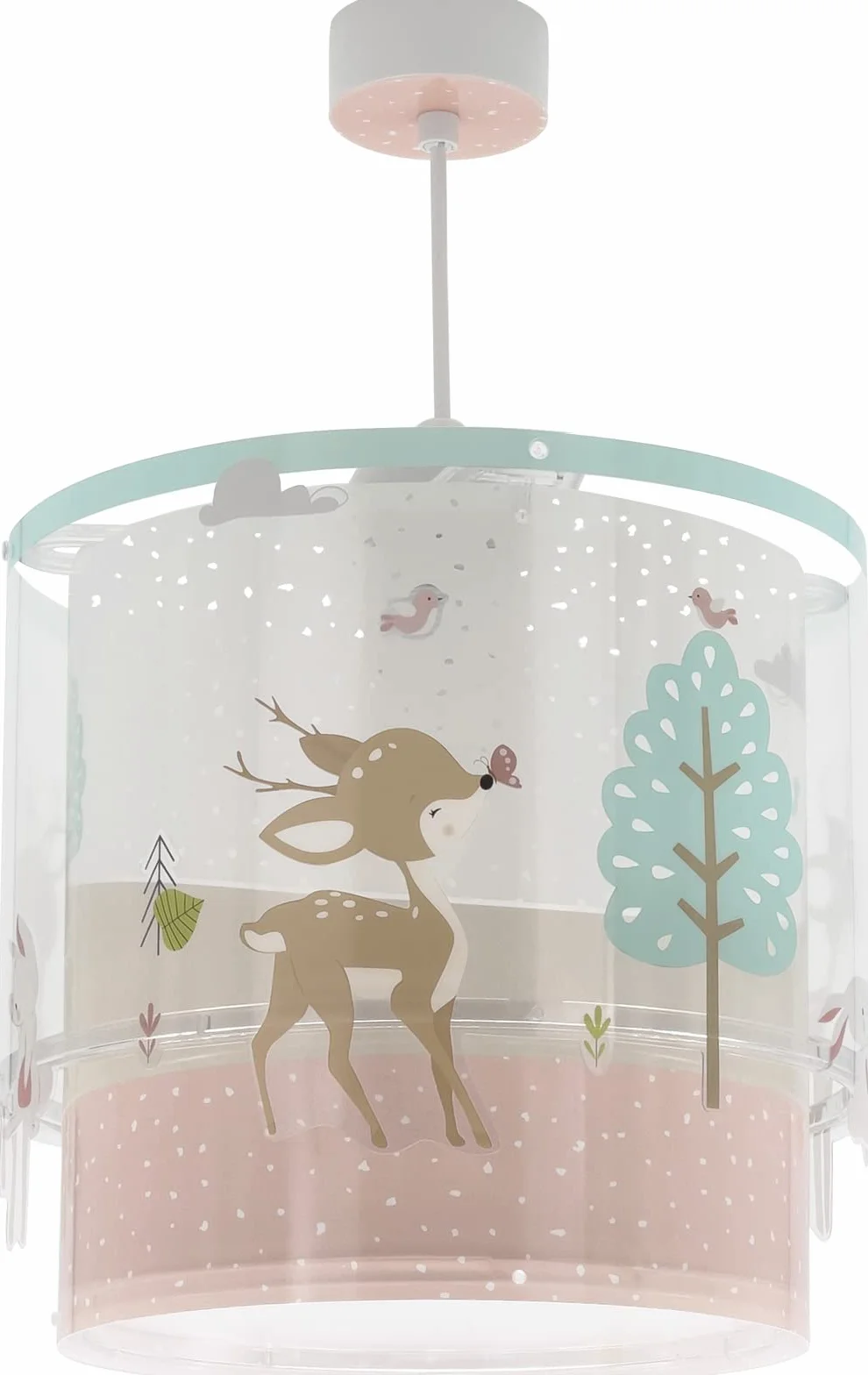 Dziecięca lampa sufitowa Dalber Loving Deer Deer Animals Różowa (61272)