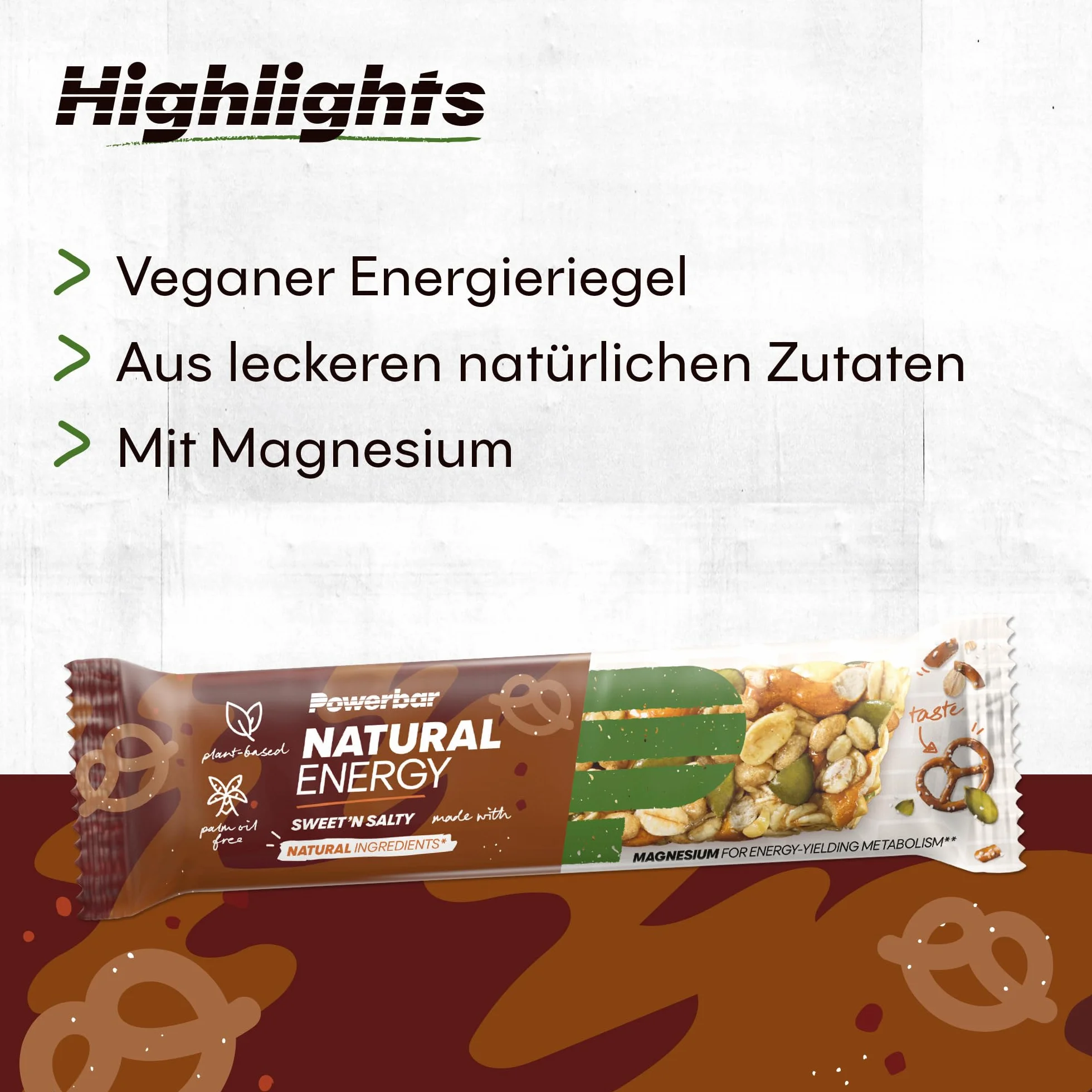 Powerbar Natural Energy Cereal Bar + Magnesium (18x40g) Sweet'n Salty - Batony - Batony energetyczne