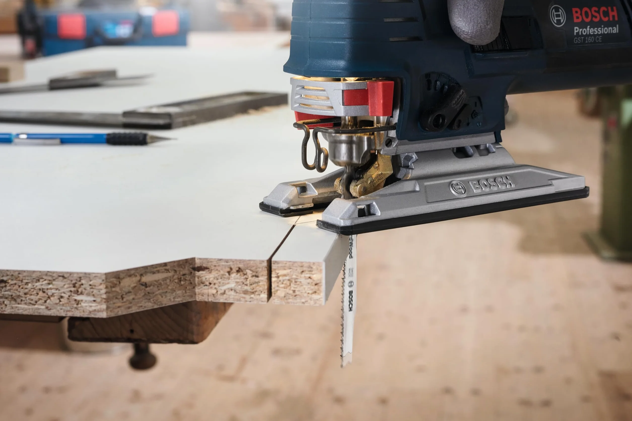 Bosch 5x Brzeszczoty do wyrzynarki T 101 AO Clean for Wood (do Miękkie drewno, Sklejka, Długość 83 mm, Professional Akcesoria Wyrzynarka)