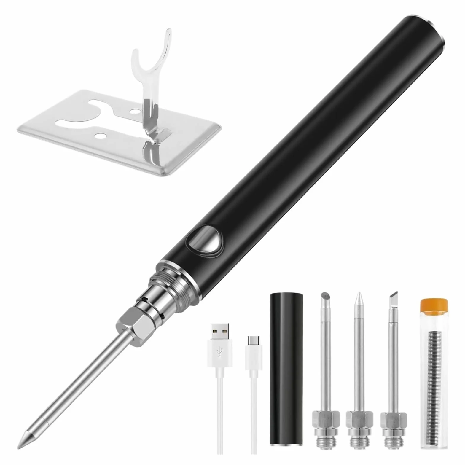 Bezprzewodowy Zestaw Lutownicy USB Szybkie Nagrzewanie Lutownica Z Grotami Lutowniczymi Regulacja Temperatury Narzędzie Do Naprawy Lutownicy