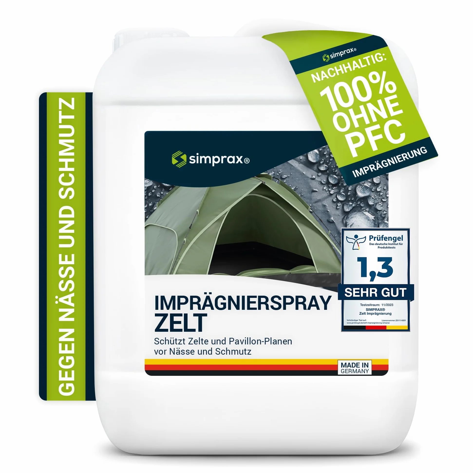 Spray impregnujący namiot, neutralny dla klimatu, spray impregnujący, Öko-TEX ECO-Passport, odporny na promieniowanie UV, biodegradowalny