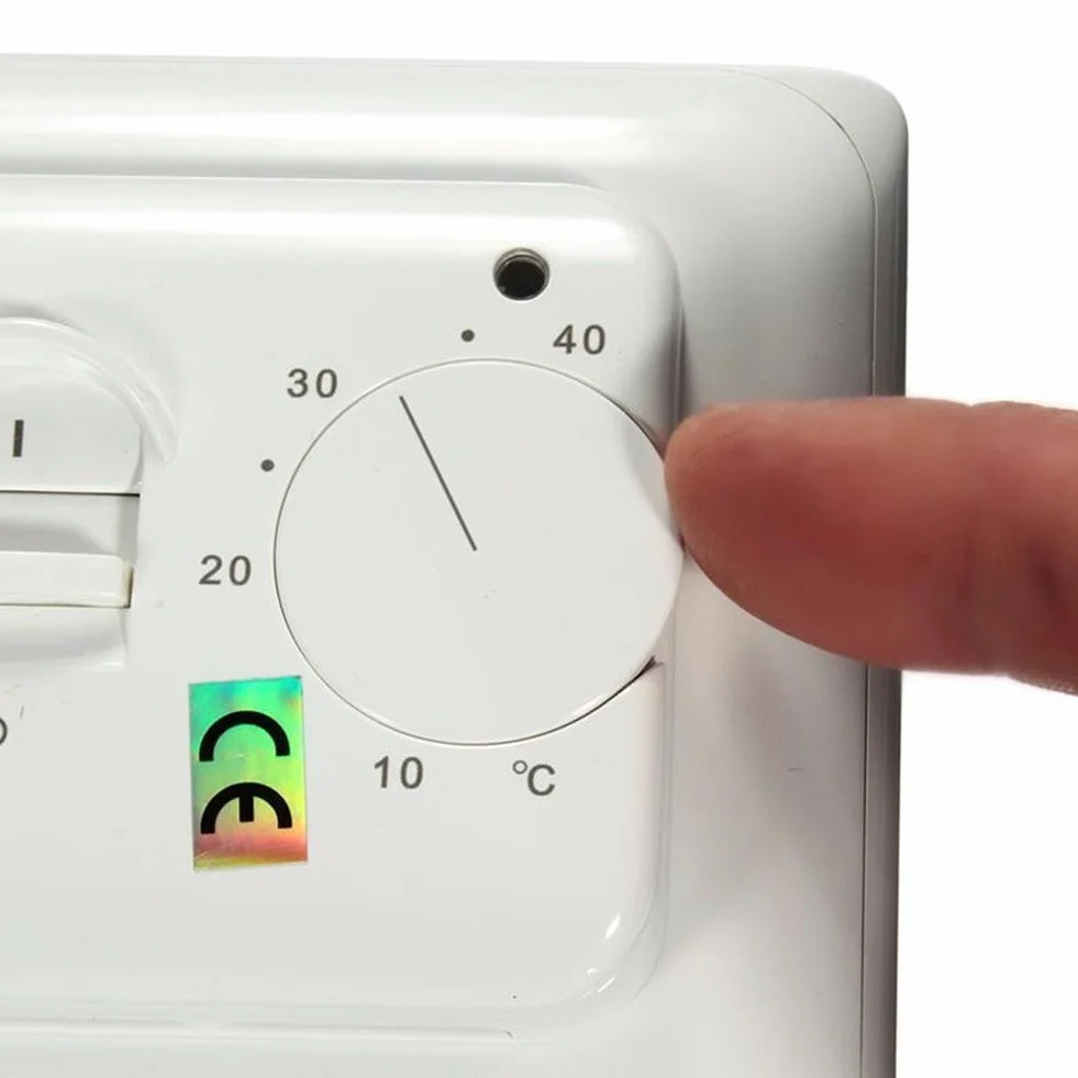 Termostat pokojowy Premium do ogrzewania podłogowego, klimatyzacji, przełącznik regulacji temperatury 16 A 230 V biały