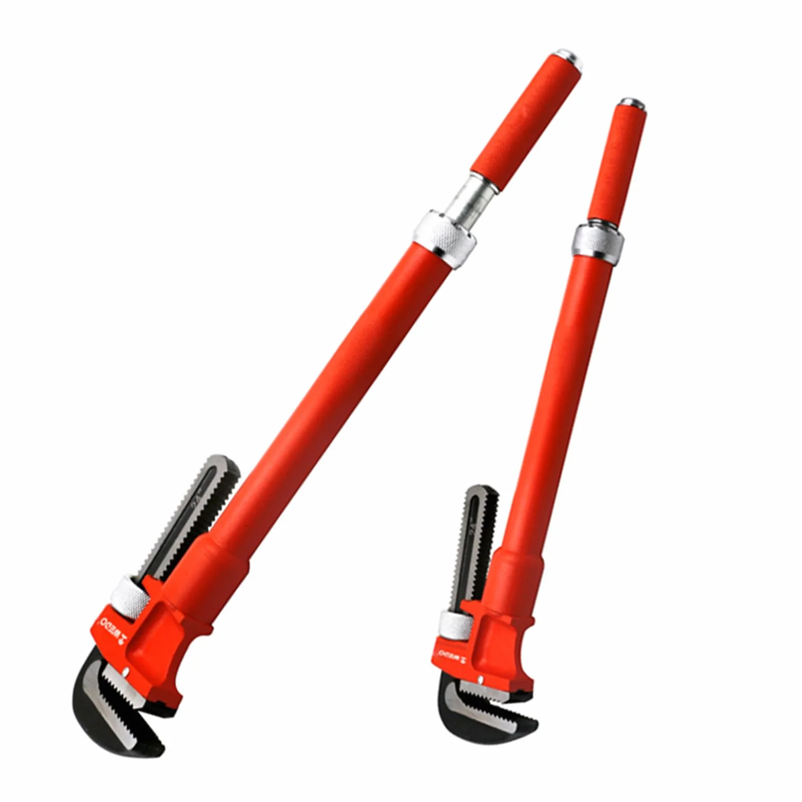 WEDO Klucz do rur, 61 cm klucz do rur o dużej wytrzymałości, regulowany klucz hydrauliczny z wysuwanym uchwytem, regulowany prosty klucz do rur, pojemność szczęk 95 mm