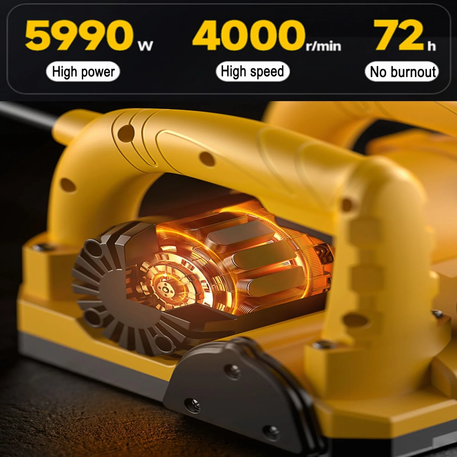 Elektryczna strugarka ścienna, 5990 W, bezpyłowa skrobaczka do szpachli, 4200 obr./min, regulowana głębokość 1-4 mm, narzędzie do usuwania betonu do naprawy farb i szpachli