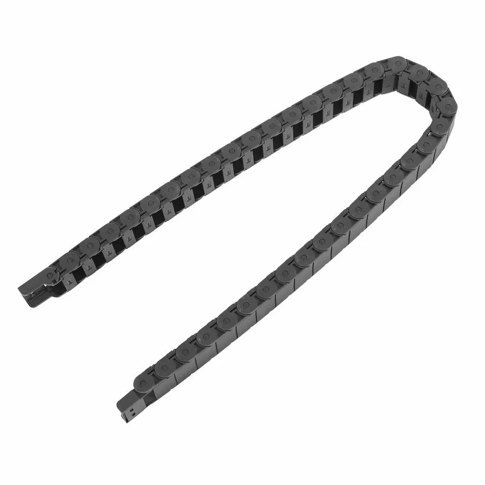 Drag Chain Schwarzes Nylon, 1 m langes Kabel Drahtträger Drag Chain Graviermaschine Zubehör mit hoher Elastizität und Abriebfestigkeit 15 mm x 30 mm