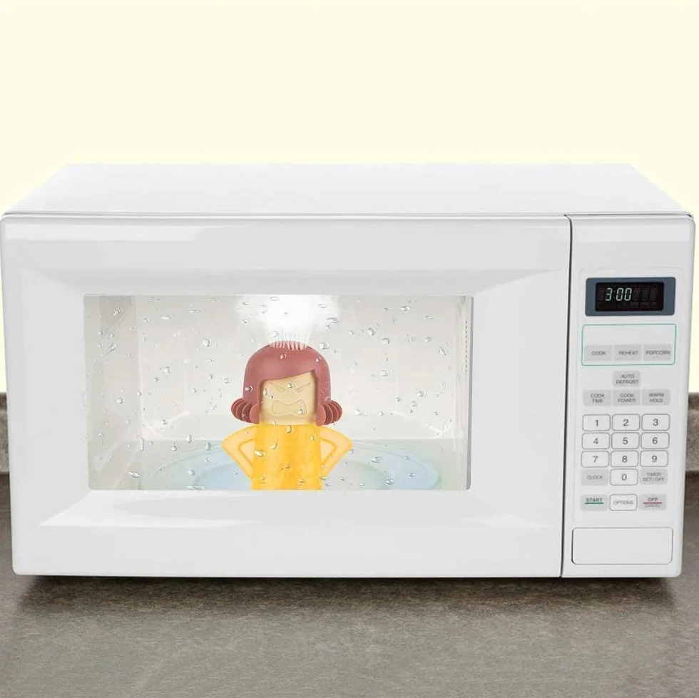 Angry Mama Środek do czyszczenia mikrofalówki, kuchenka mikrofalowa, odkurzacz parowy, Angry Mom Steamer, łatwe czyszczenie brudnych plam w ciągu kilku minut, czyści i dezynfekuje za pomocą octu i