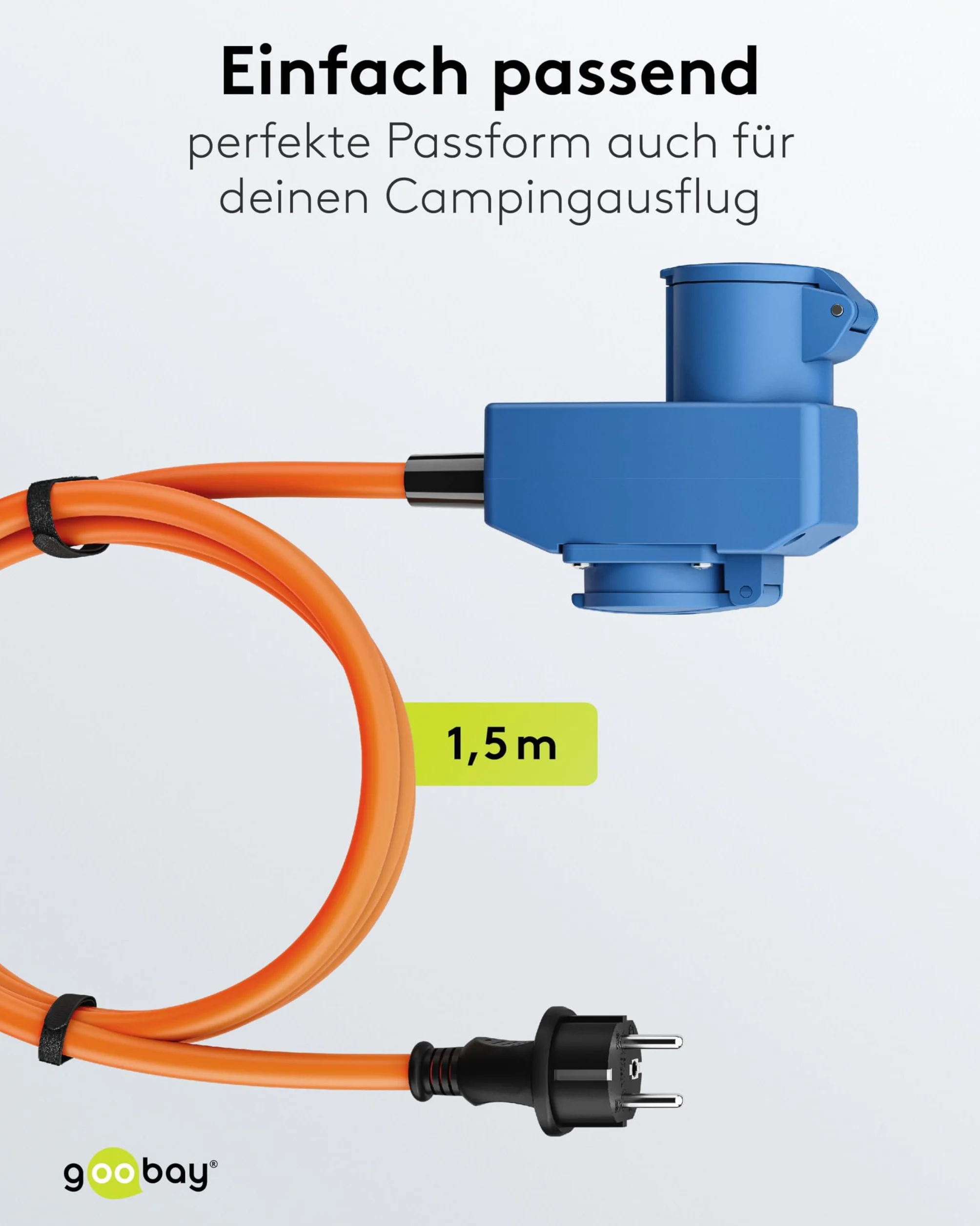 goobay Kabel adaptera CEE do przyczepy kempingowej 1,5 m