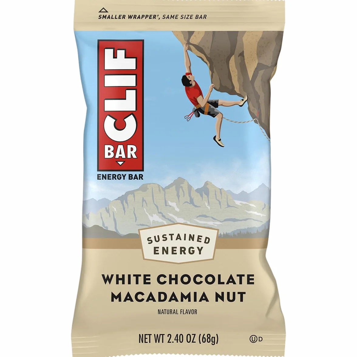 CLIF Bar White Chocolate Macadamia, 12x68g