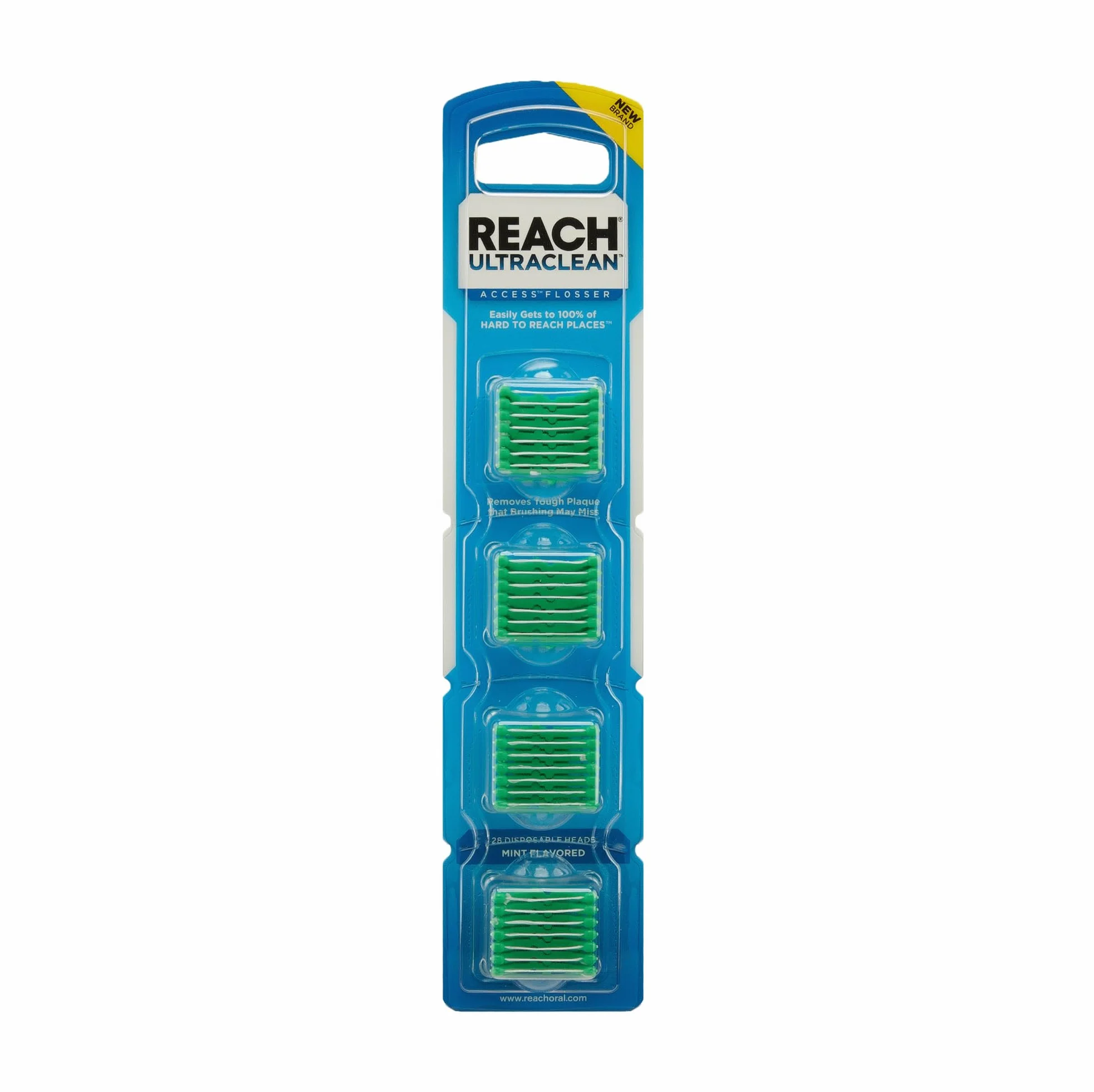 Listerine Ultraclean Access Flosser Heads dla lepszej pielęgnacji jamy ustnej, miętowy, 28 szt