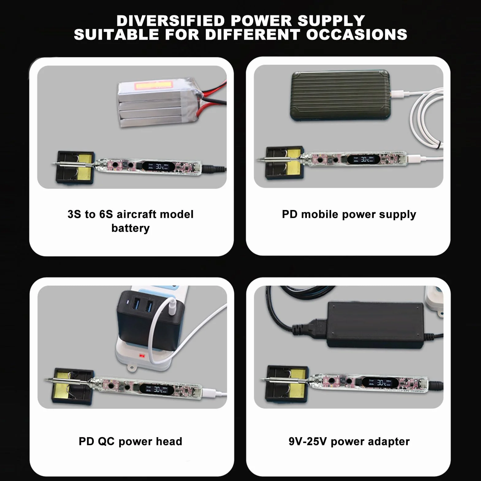 Zestaw Cyfrowej Lutownicy 100 W, Elektryczna DC12V-25V Spawalnicza Pistolet O Stałej Temperaturze, Lampka OLED Przenośna Z Głowicą TS B2