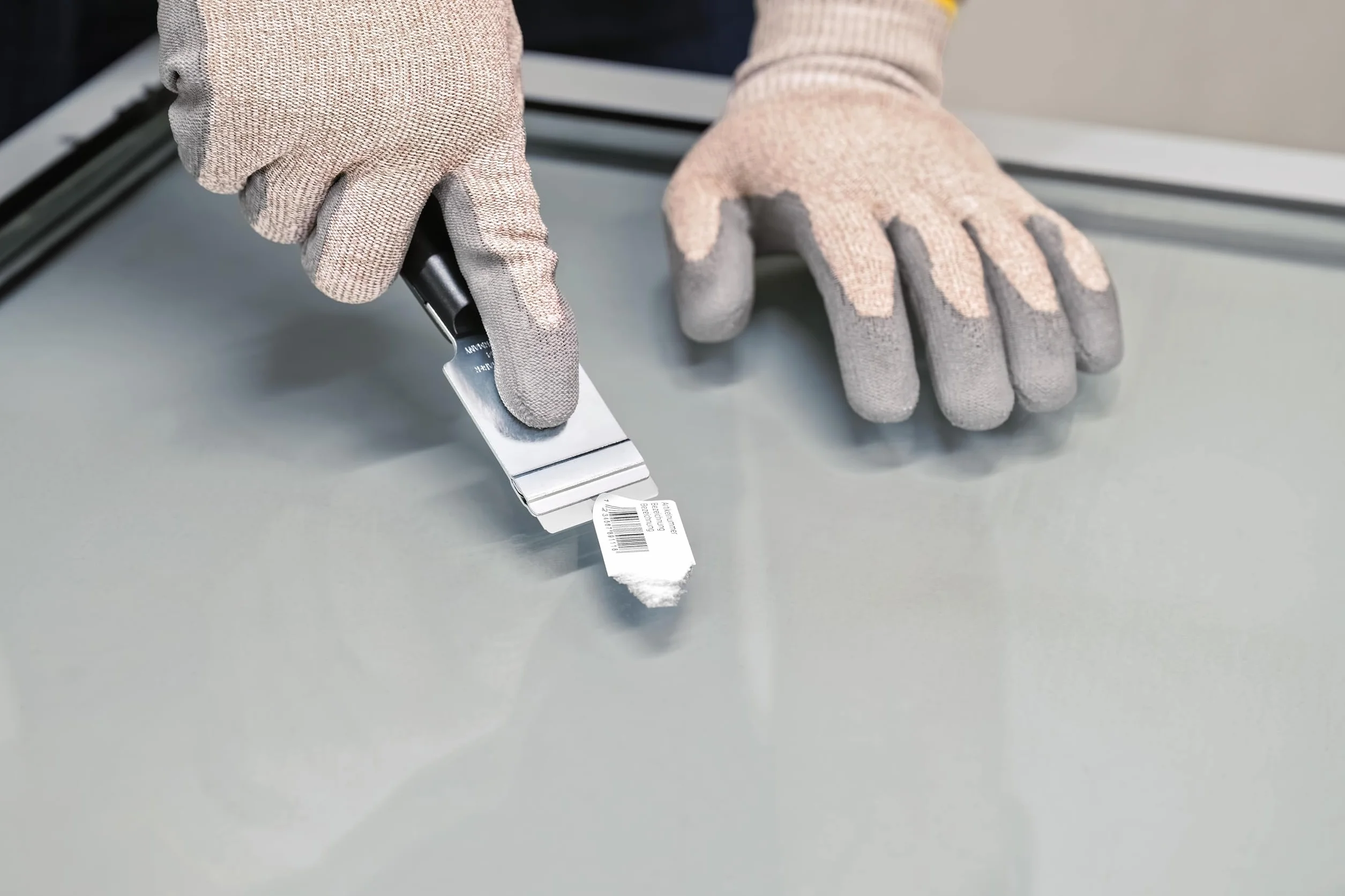 MARTOR Skrobak Scrapex Argentax, z zaokrąglonymi ostrzami, skrobak do etykiet, wąski, prawo- i leworęczny, skrobak do płyt ceramicznych, naklejka, tworzywo sztuczne, wymienne ostrze, ergonomiczny
