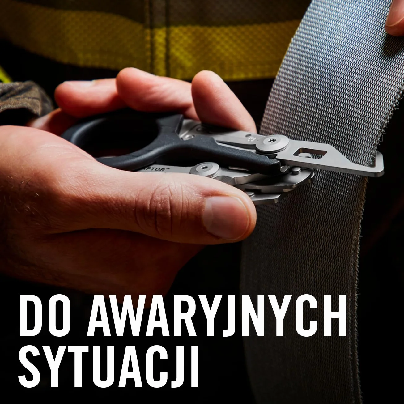 Leatherman Raptor Rescue, Niebiesko-Żółty z Kaburą Użytkową | Nożyczki Ratunkowe z Ostrzem do Pasów i Łamaczem Szkła