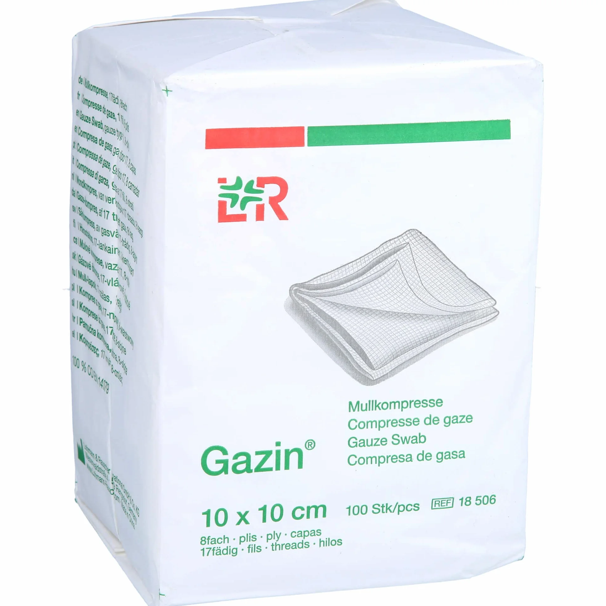 Lohmann & Rauscher Gazin 18506 10 x 10 cm 8-warstwowa tkanina z płatkami 100 sztuk