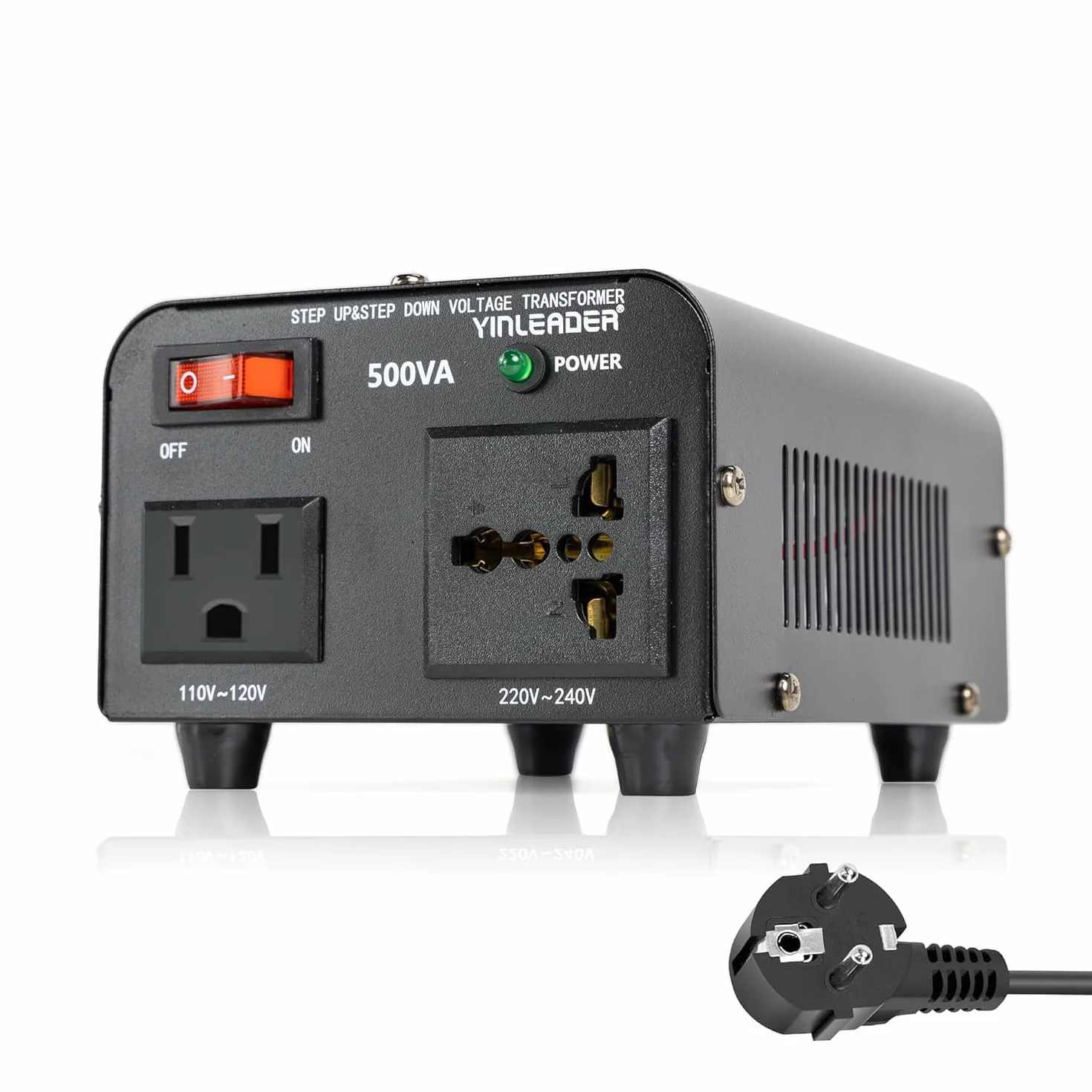 Yinleader Przetwornica napięcia 500 W 230 V 110 V 500 VA