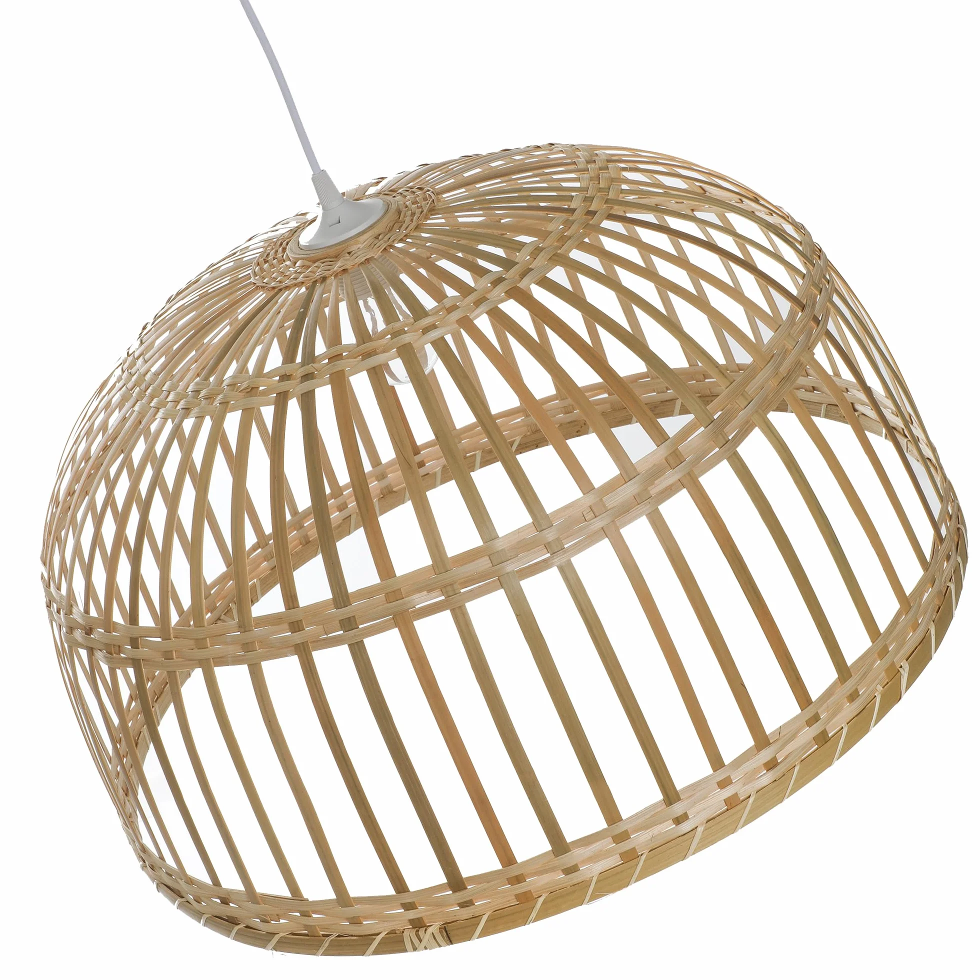 Lussiol 250491 lampa wisząca, bambus, 60 W, naturalna, Ø 60 x wys. 33 cm