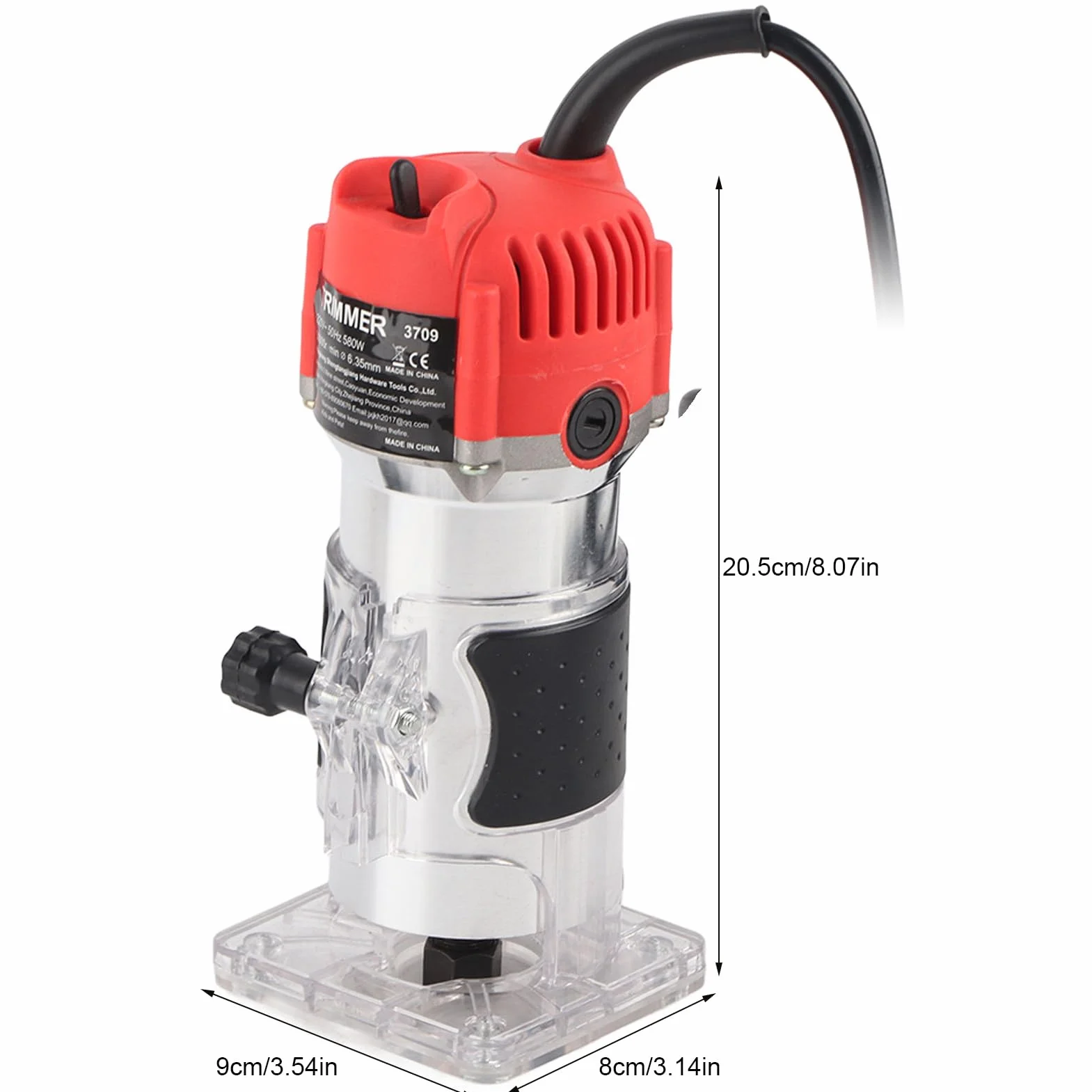 Frezarka do drewna 580 W 220 V 6,35 mm Elektryczny trymer ręczny