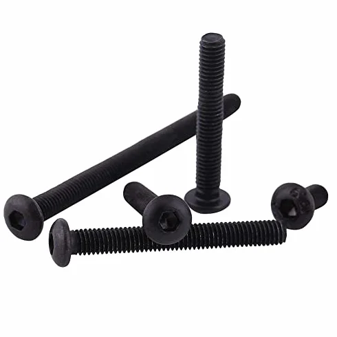 50 szt. stal czarna śruba guzikowa M3 śruba z łbem sześciokątnym z łbem okrągłym (M3 x 16 mm)