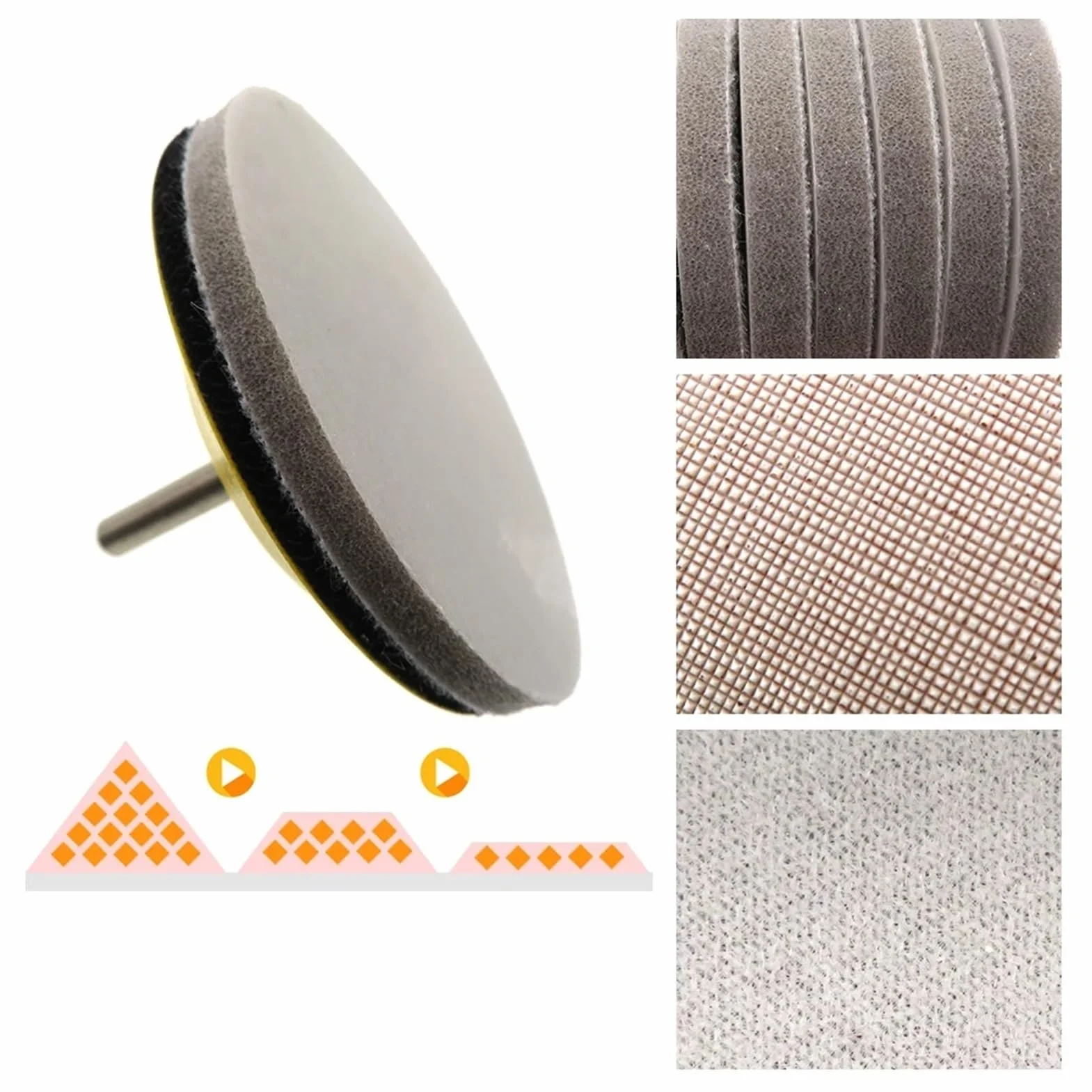 3-calowe gąbkowe tarcze ścierne – papier ścierny z rzepem do stosowania na mokro i sucho, gradacja 320–8000 do precyzyjnego polerowania(10Pcs 400 Grit)