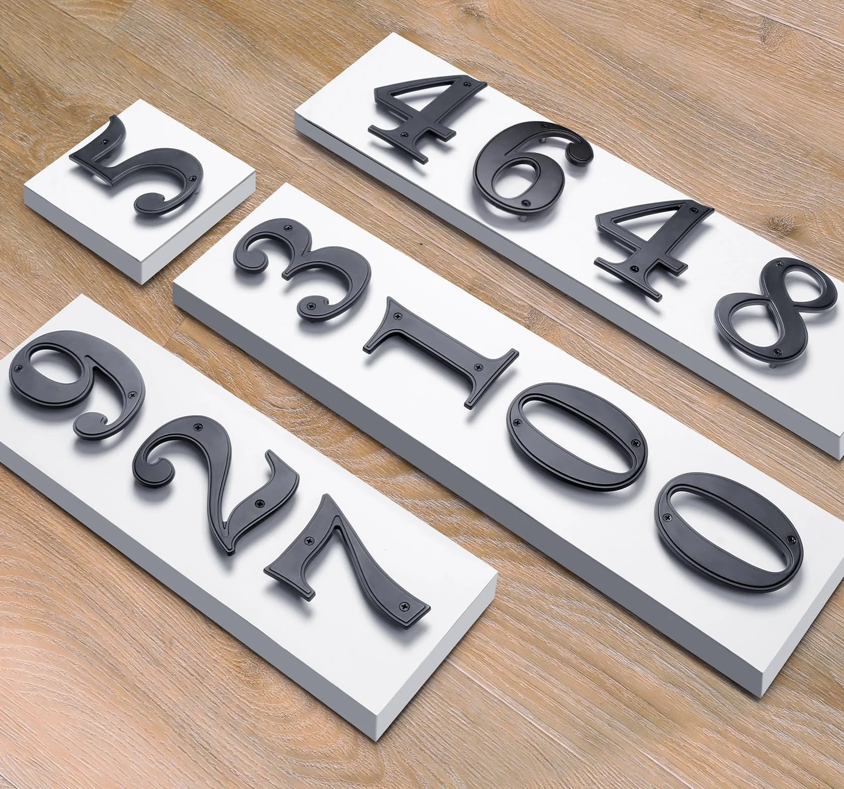 Numery domów 1, numery adresowe Emotionlite House, czarne duże nowoczesne numery domów na zewnątrz, metalowa skrzynka pocztowa, 12,7 cm styl stopu cynku