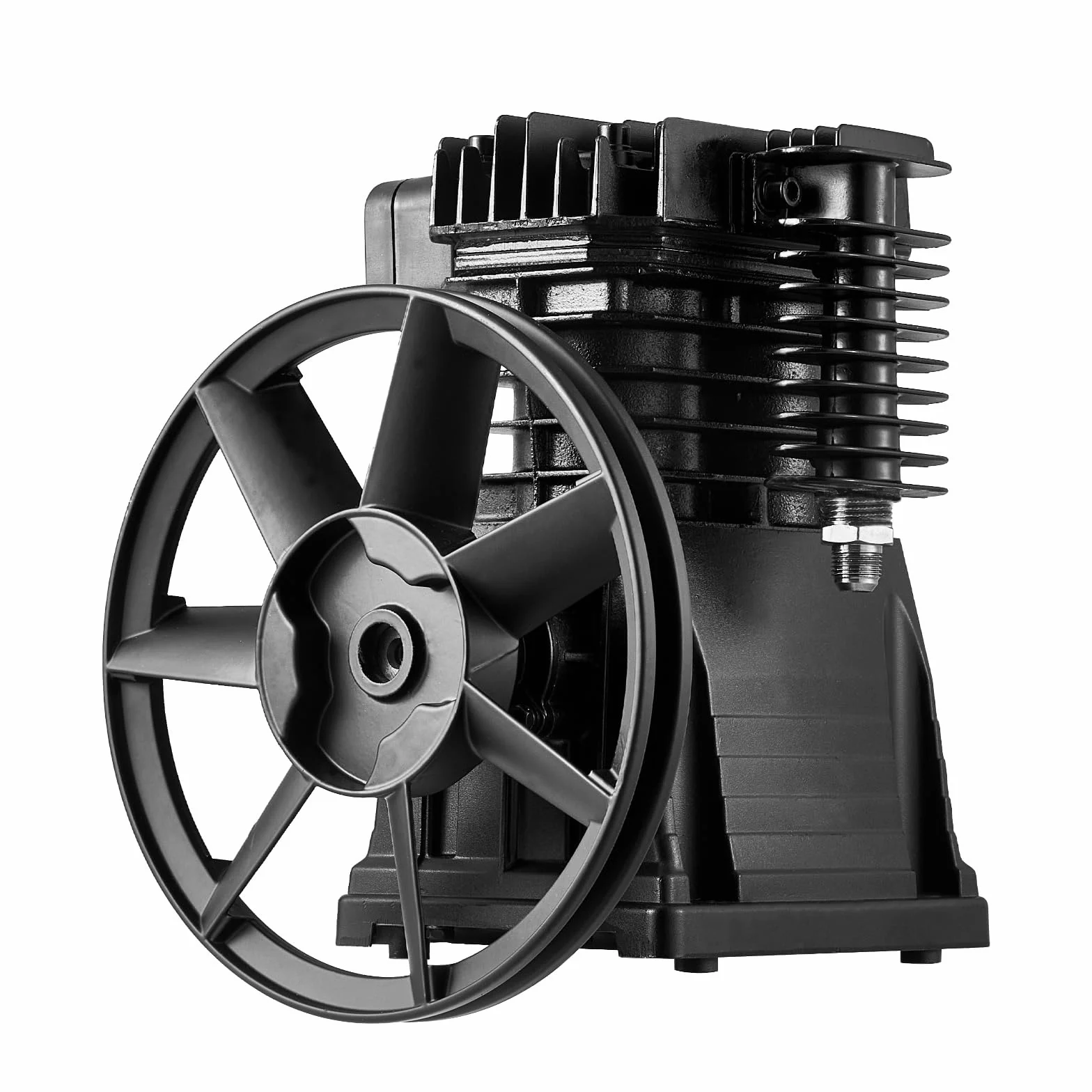 VEVOR Głowica pompy sprężarki powietrza 3HP 5,8 CFM 90 PSI, głowica pompy sprężarki powietrza 2 cylindry, pojedyncza głowica pompy z ciśnieniem maks. 116 PSI, głowica pompy przepływu 164 l/min