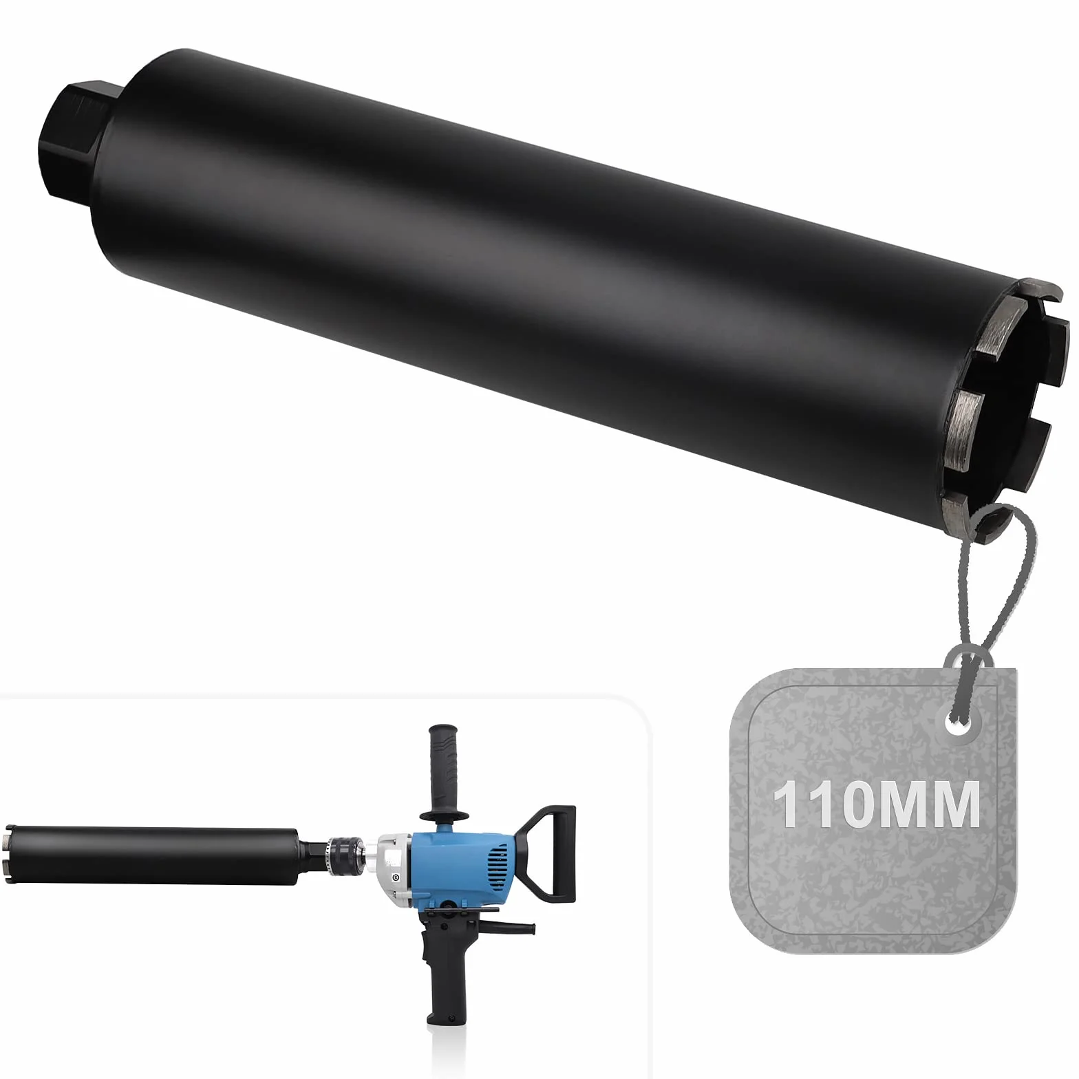 CPROSP 1¼" diamentowa Broca De Corona 110mm, długość geograficzna 420 mm, Diamantina para Perforar en Hormigón, Hormigón Armado, Mampostería y Piedra