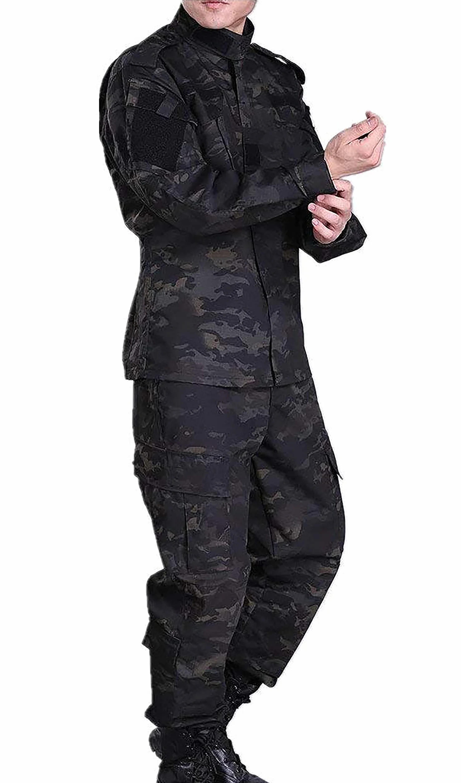 Paintball Airsoft Tactical Suits męska kurtka myśliwska mundur kurtka Camo Shirt & Pants z paskiem do strzelania do gry wojny myśliwskiej