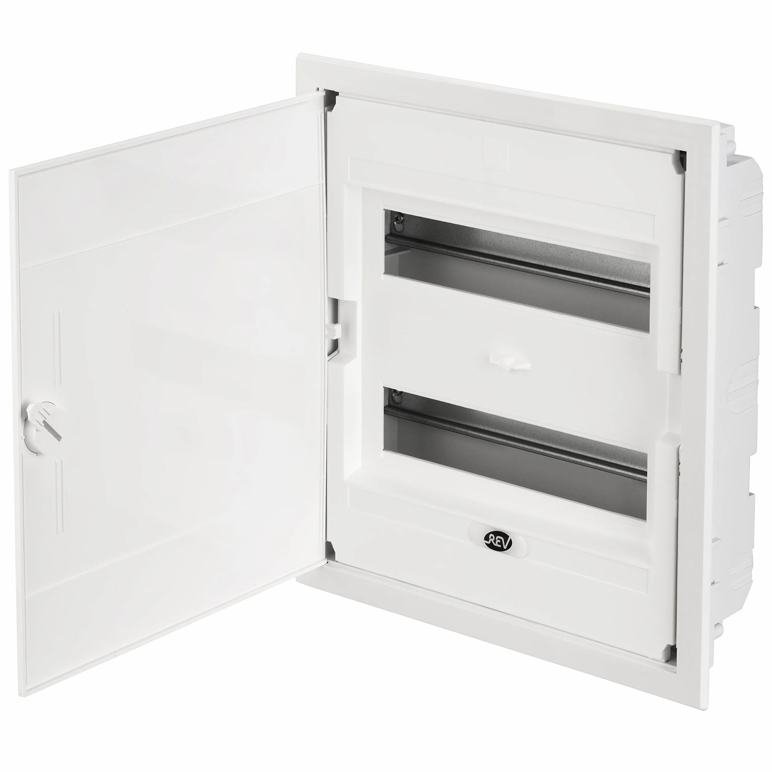 REV 0515502555 skrzynka bezpiecznikowa, skrzynka rozdzielcza 2-rzędowa 24TE, 400V, 379x341x105mm, biała