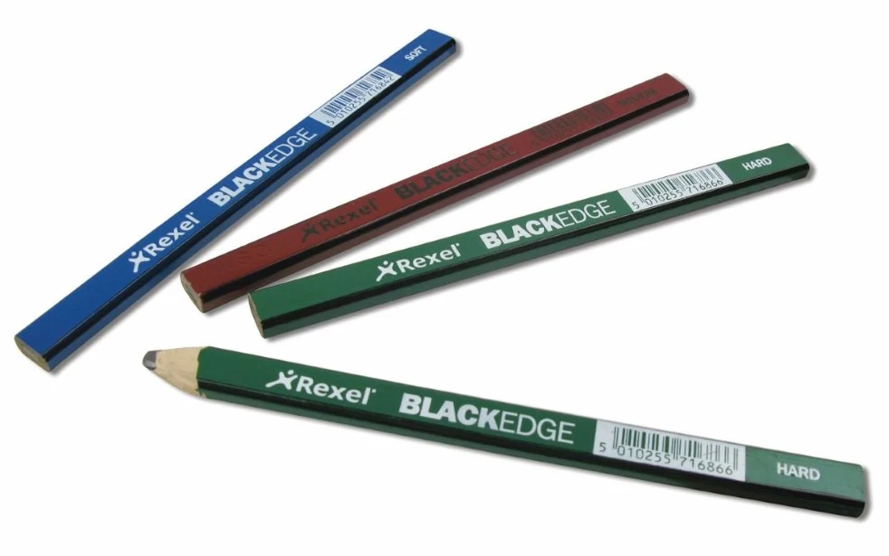 Rexel Blackedge ołówki stolarskie - twarde, 12 sztuk, 34332