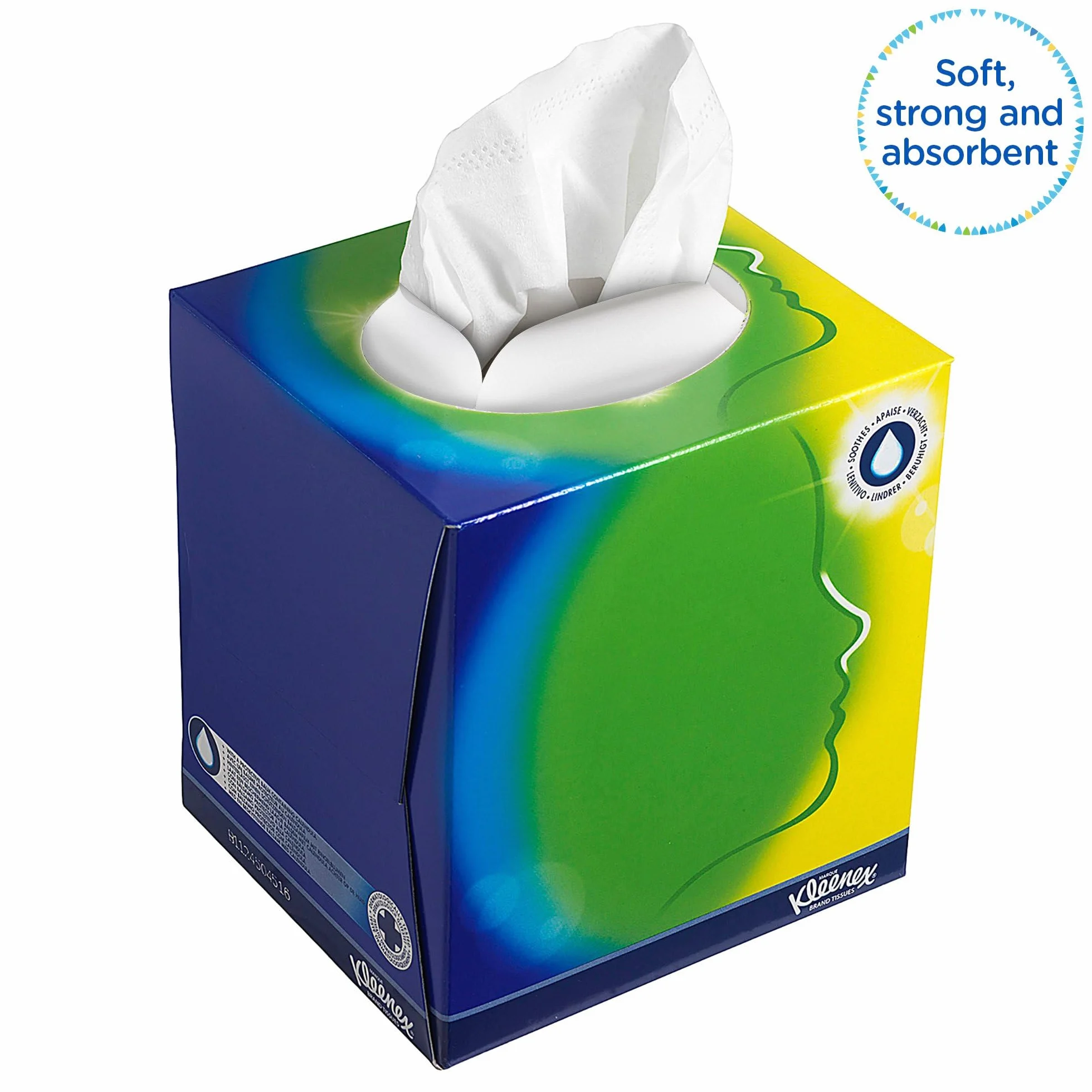 Chusteczki do twarzy w kostce Kleenex 8825 — białe, 3-warstwowe, 12 x 56 (672 arkusze)