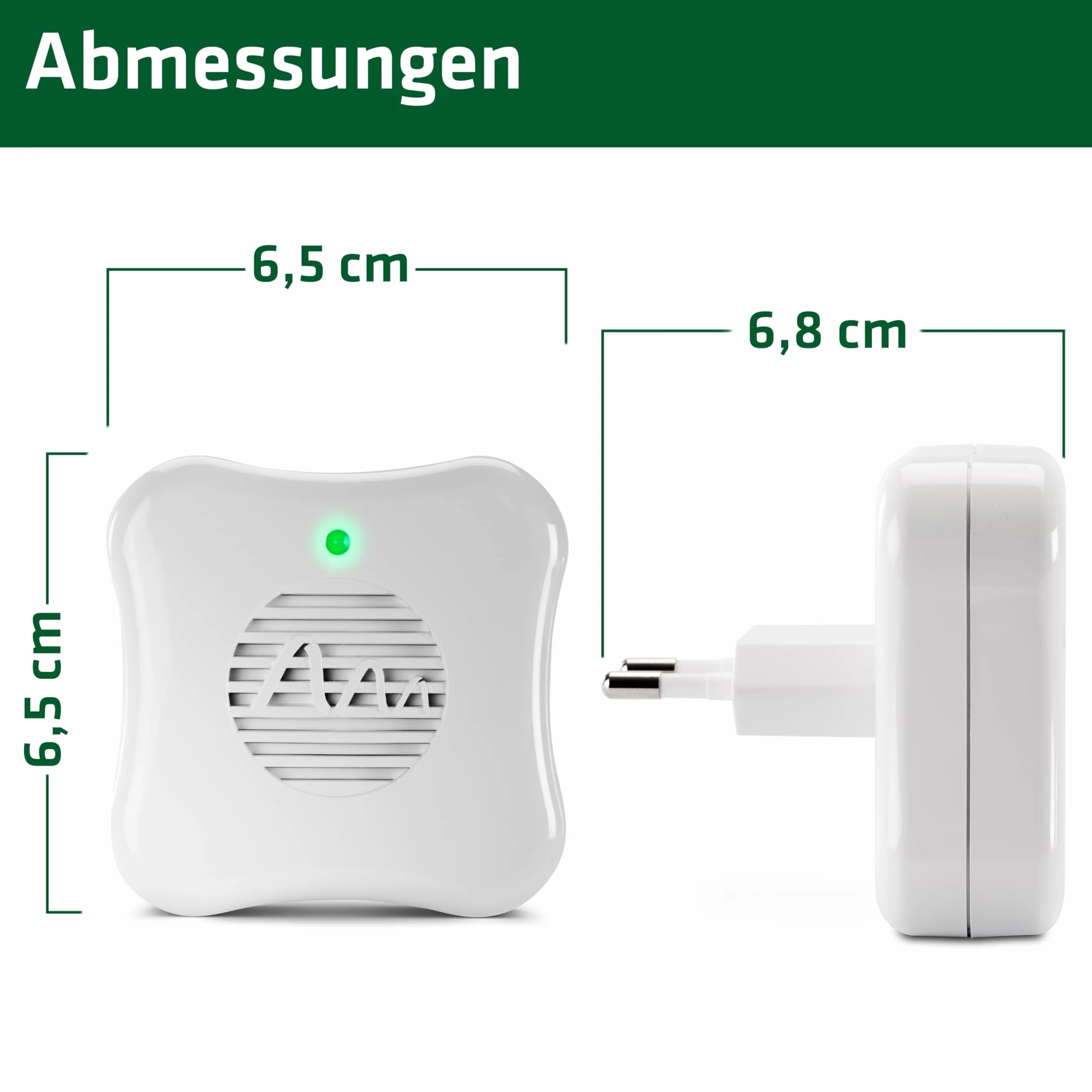 GARDIGO® Wtyczka ultradźwiękowa do odstraszania pająków – zestaw 2 szt. I odstraszacz szkodników do domu przeciwko pająkom I 25 m² I 27 kHz I ochrona przed pająkami I ochrona przed owadami