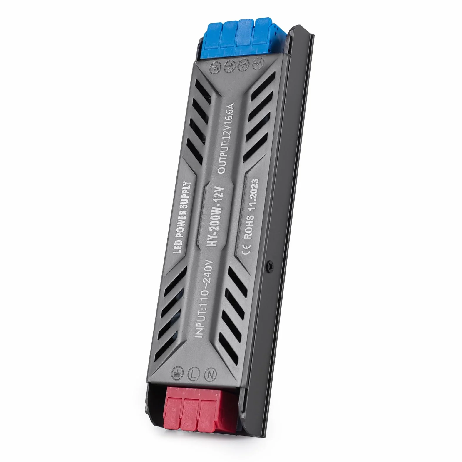 Zasilacz LED 12V 200W Transformator LED Trafo AC 230V Na DC 12V 16,6A Smukły Stałe Napięcie Sterownik LED Zasilacz Ultra Cienki Transfo Niskonapięciowy Do Użytku Wewnętrznego, Taśmy LEDs